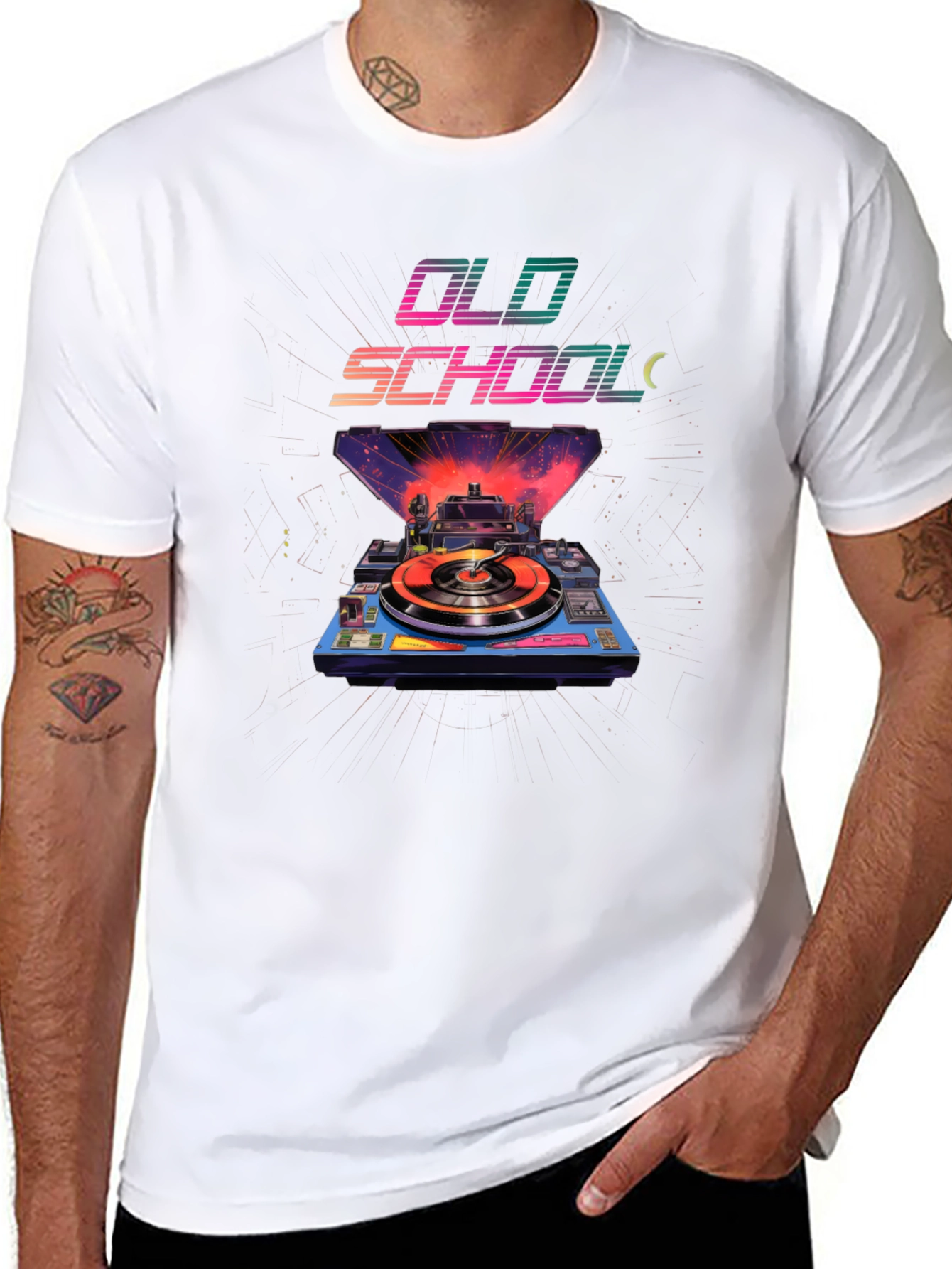 Retro Old School Turntable Graphic Tee