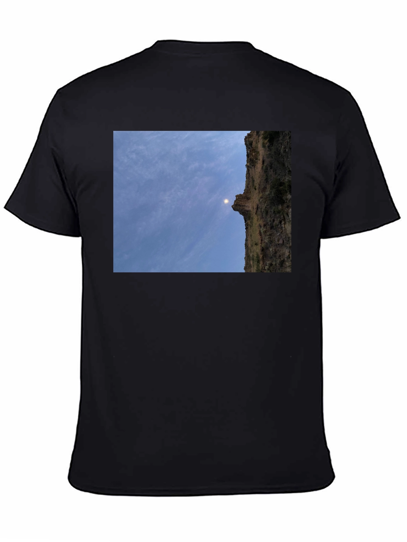 Cliffside Scene Black T-Shirt