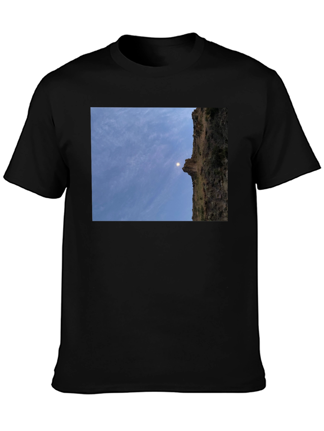 Cliffside Scene Black T-Shirt