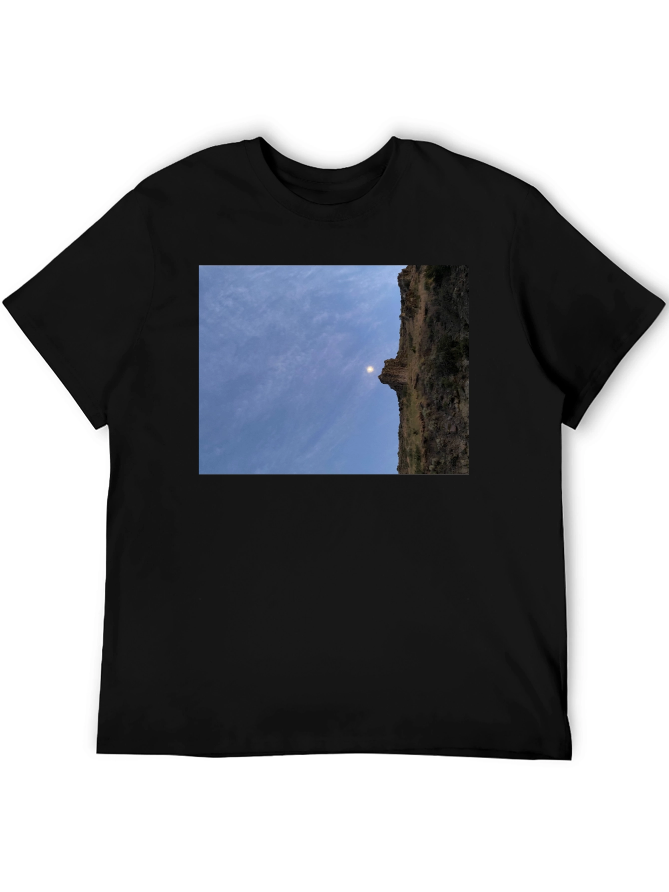 Cliffside Scene Black T-Shirt
