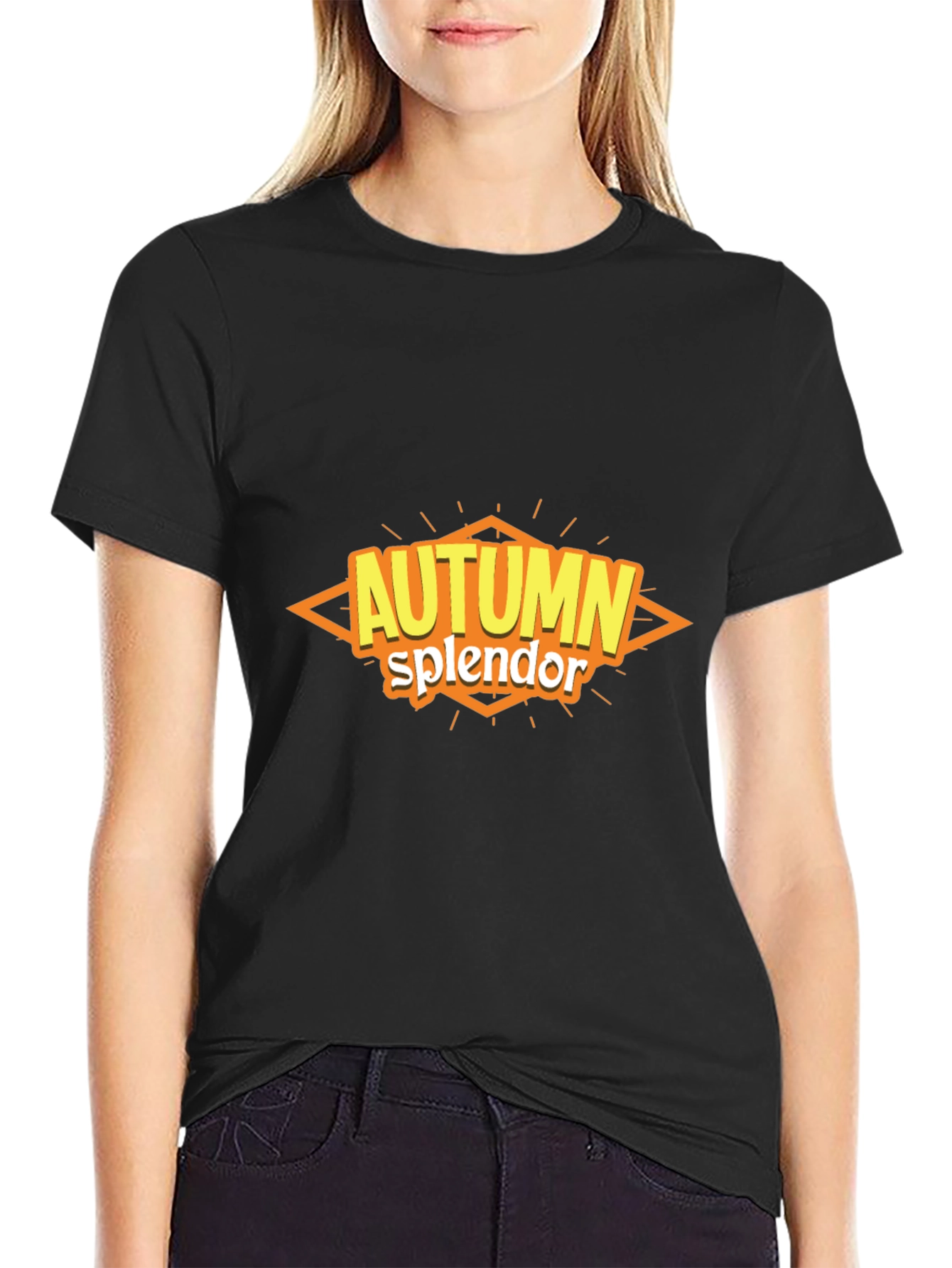 Autumn Splendor Graphic Tee - Black