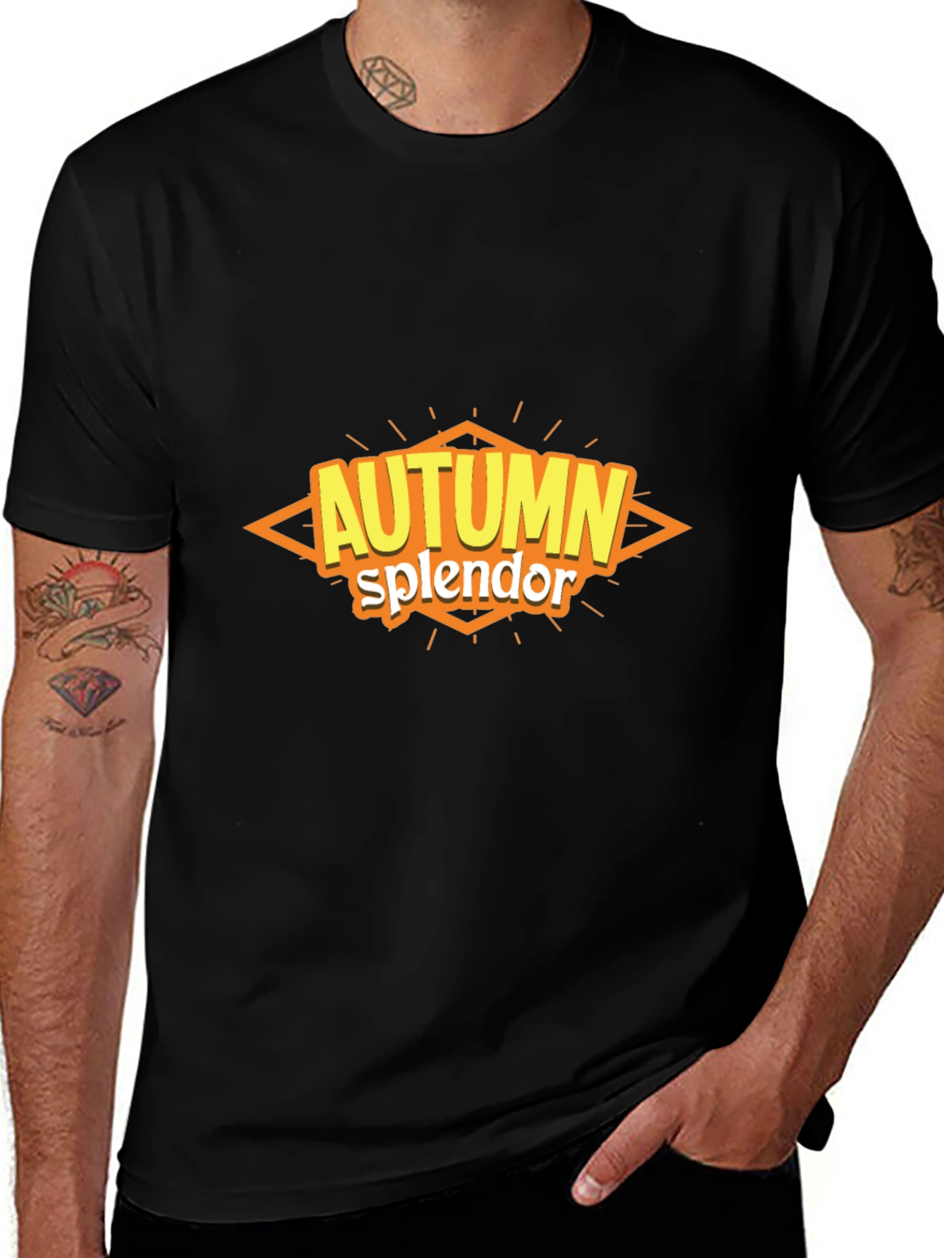 Autumn Splendor Graphic Tee - Black