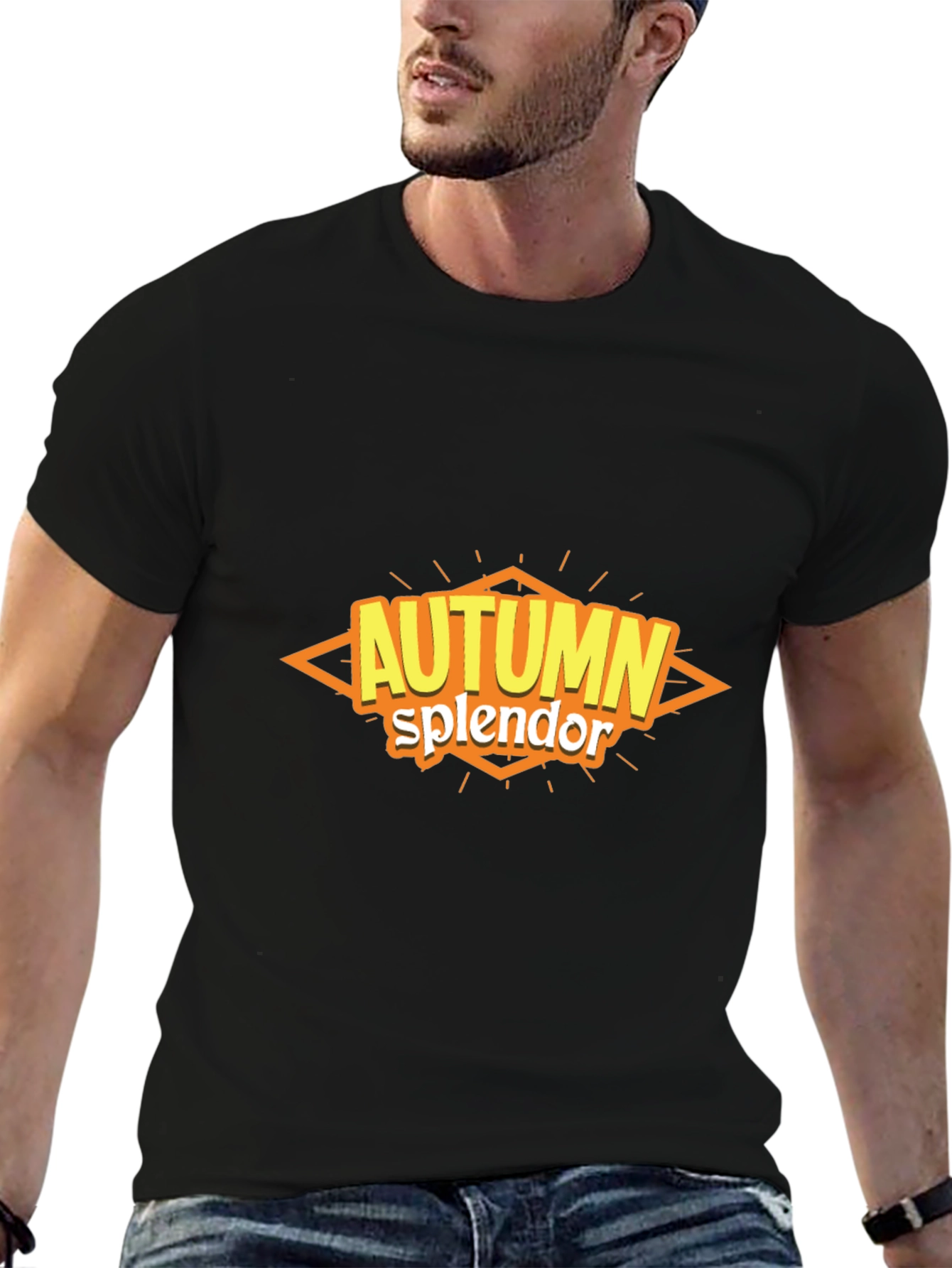 Autumn Splendor Graphic Tee - Black