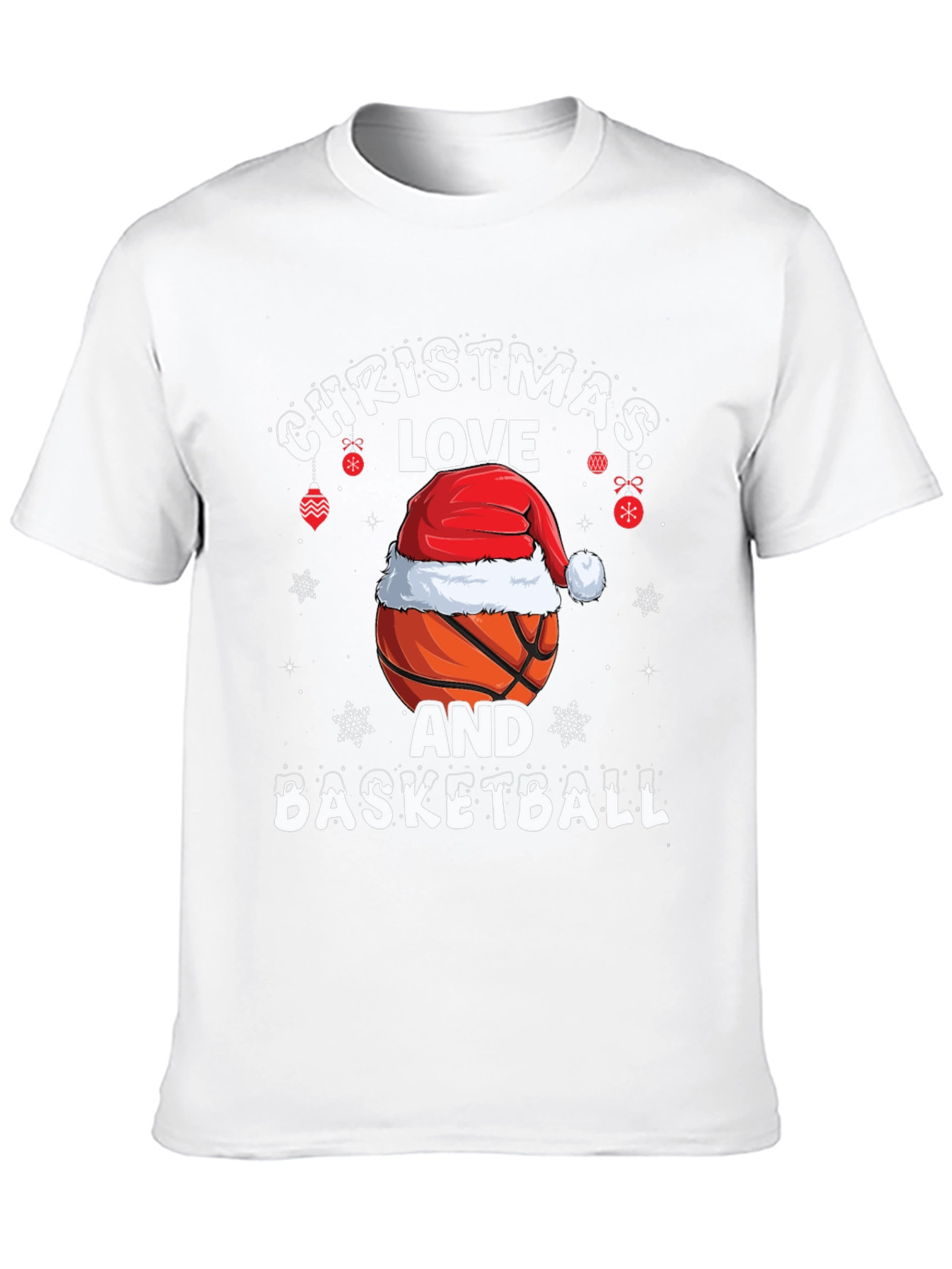 Christmas Basketball T-Shirt: Holiday Love Tee