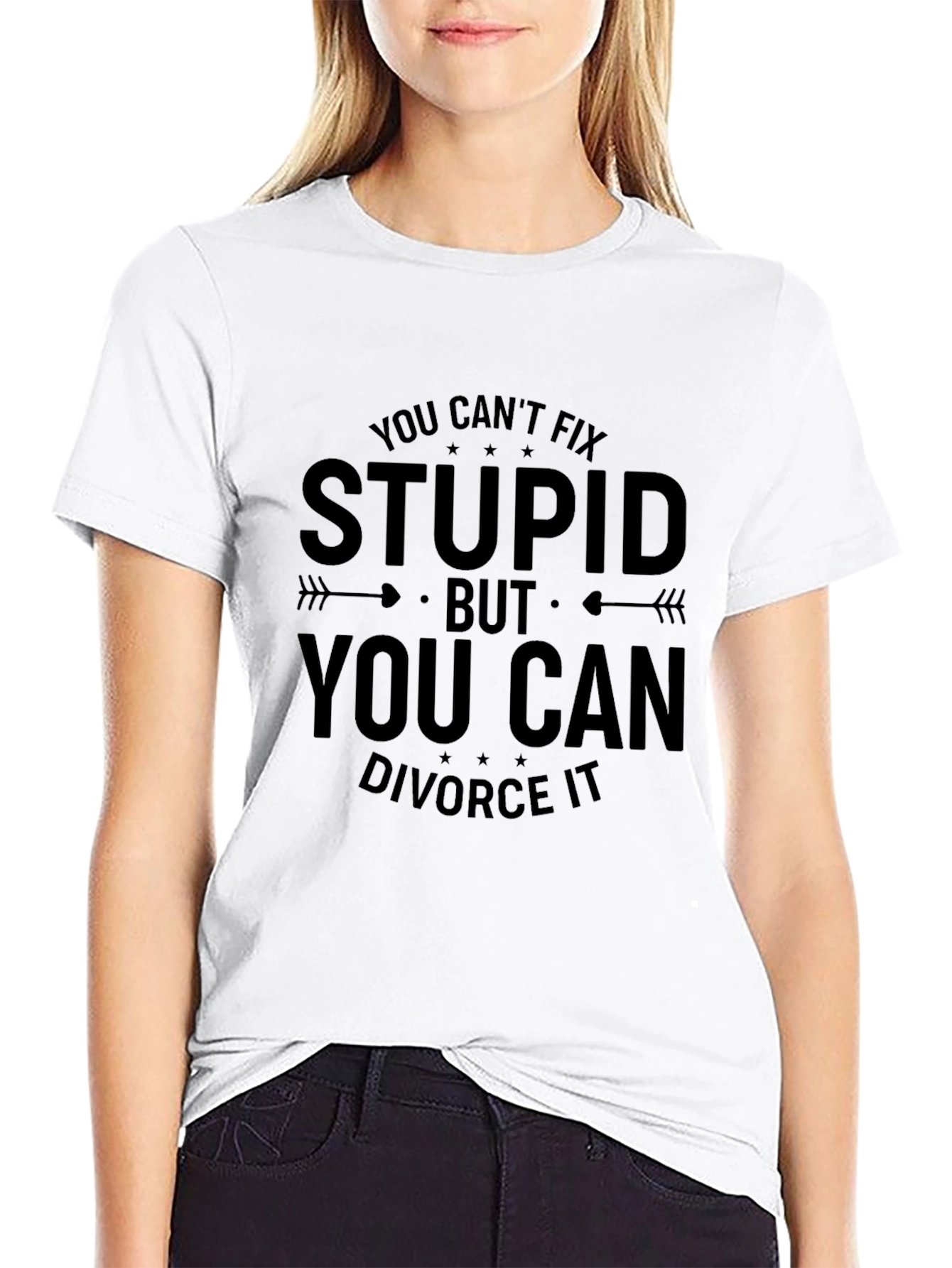 Funny Divorce Saying Black T-Shirt