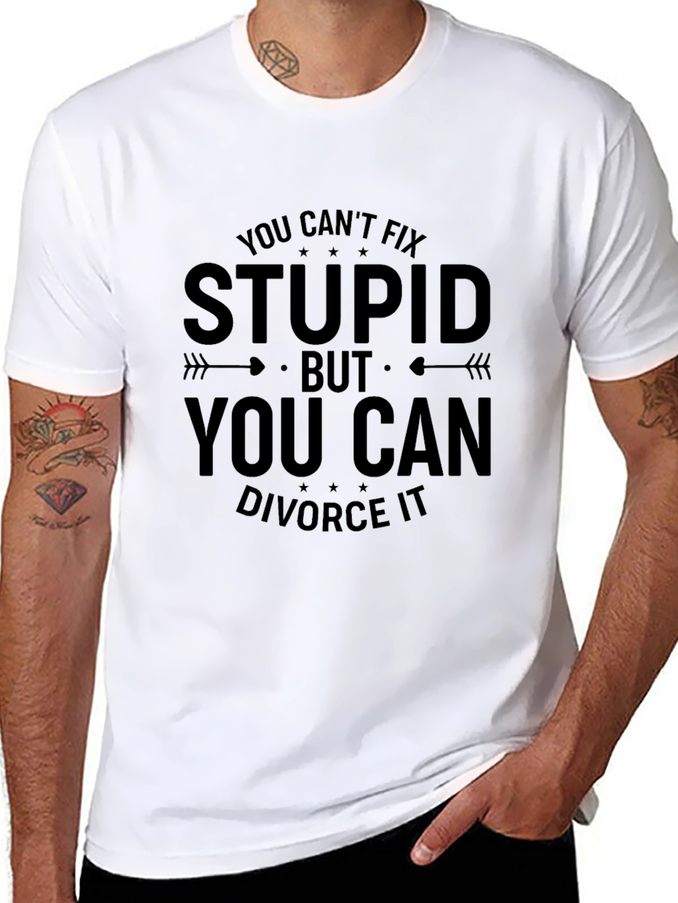 Funny Divorce Saying Black T-Shirt