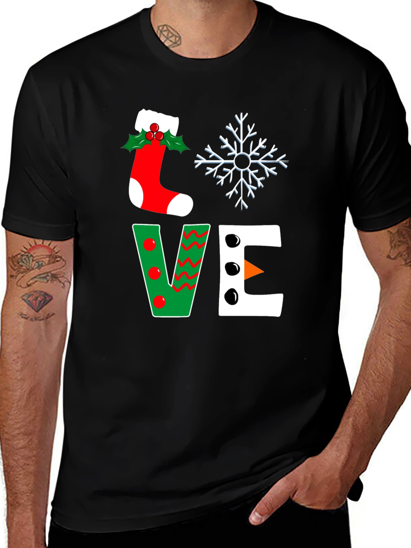 Festive Love Christmas Graphic T-Shirt