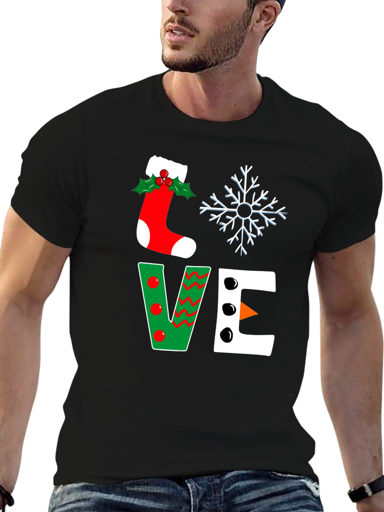 Festive Love Christmas Graphic T-Shirt