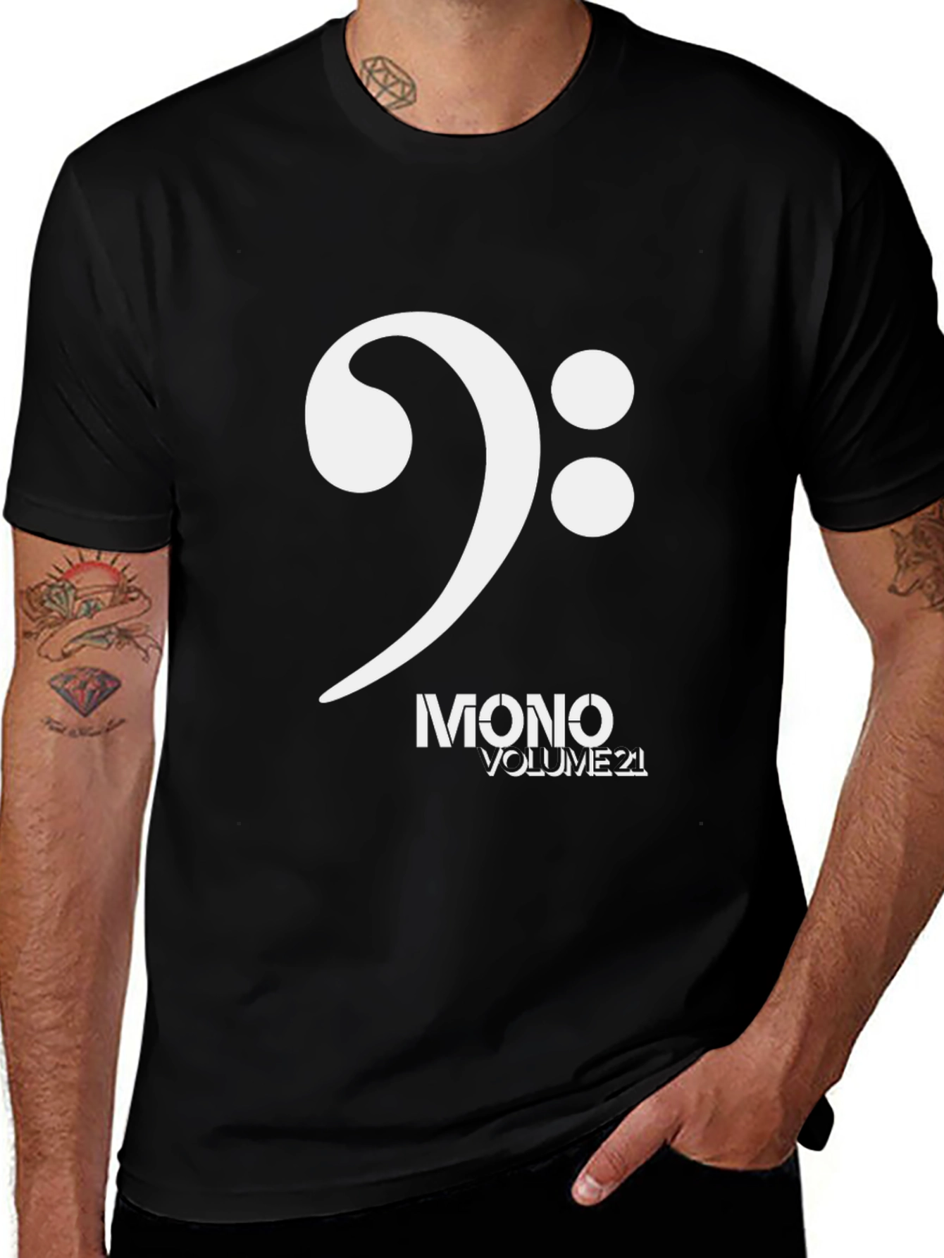 Mono Volume 21 T-Shirt Bass Clef Shirt Music Tee