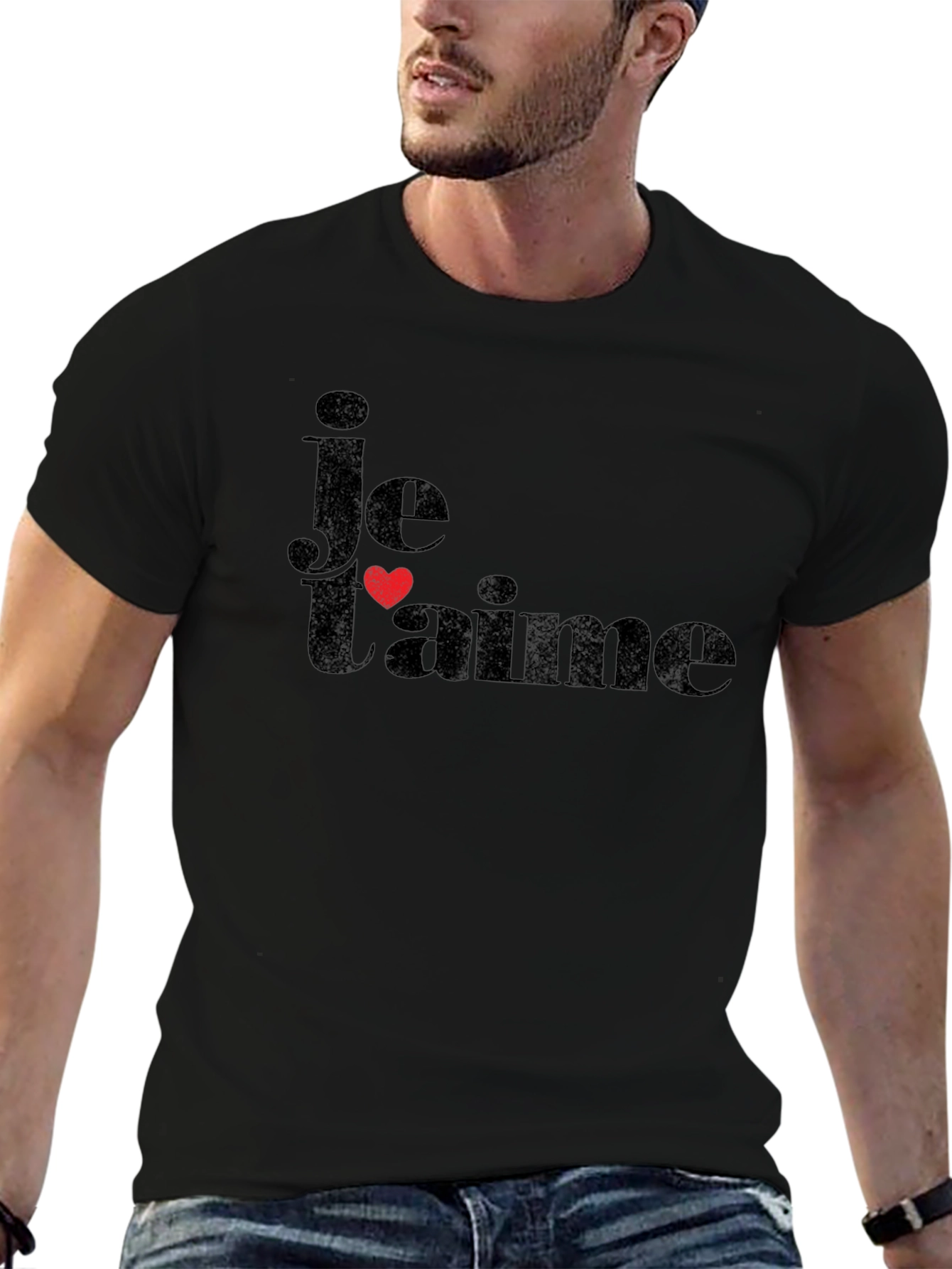 Je Taime Black T-Shirt