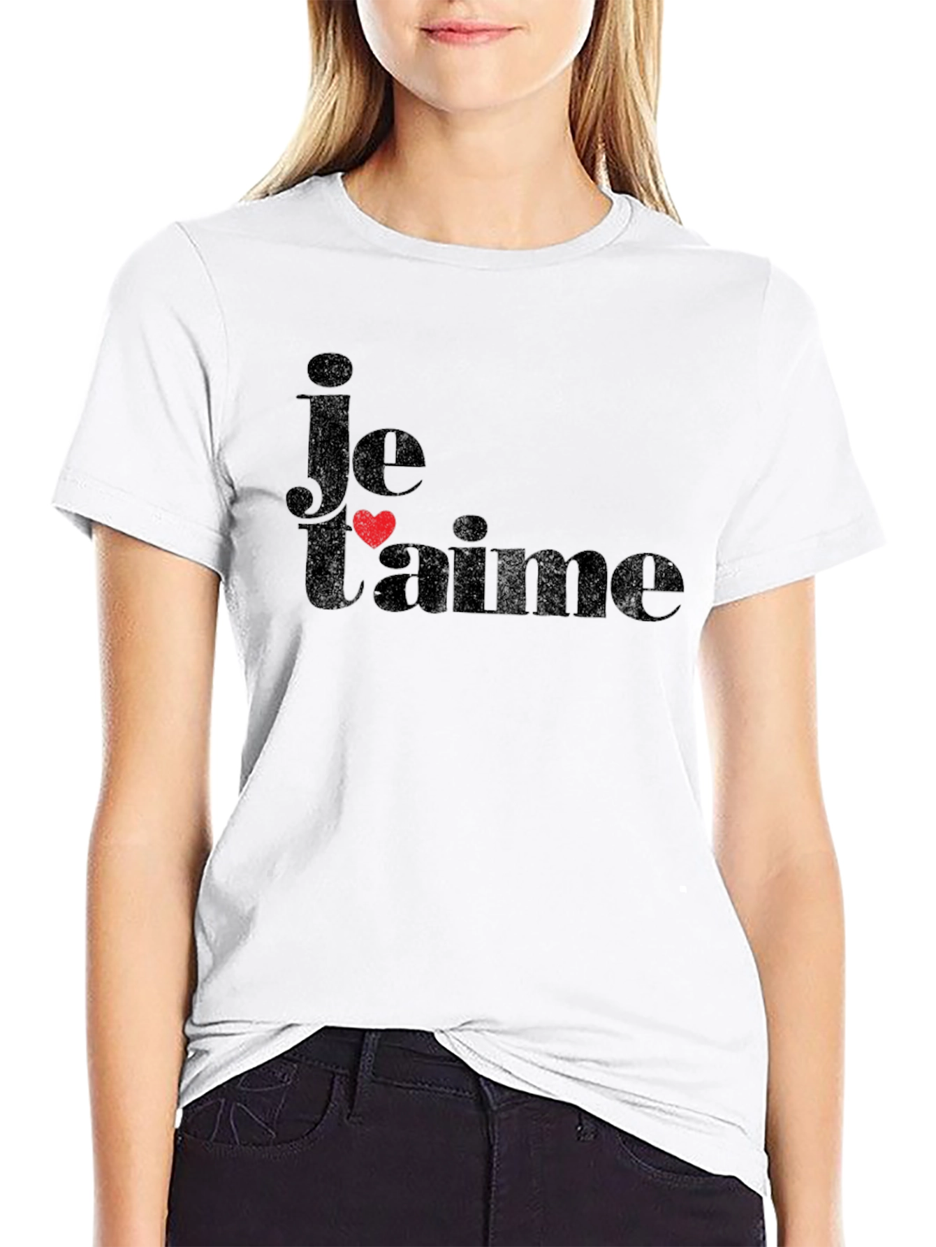 Je Taime Black T-Shirt