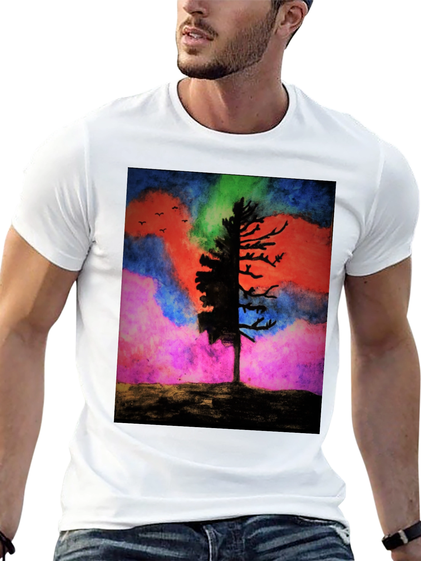 Abstract Tree Graphic T-Shirt - Nature Inspired Tee