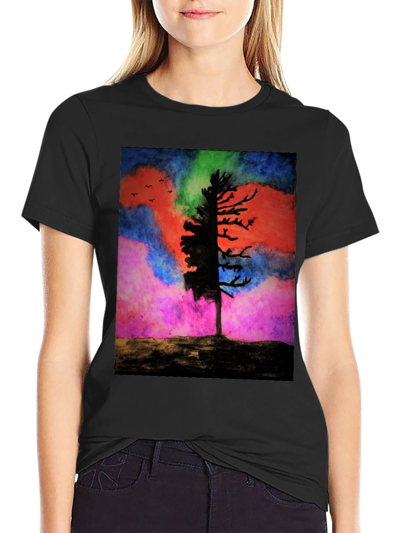 Abstract Tree Graphic T-Shirt - Nature Inspired Tee