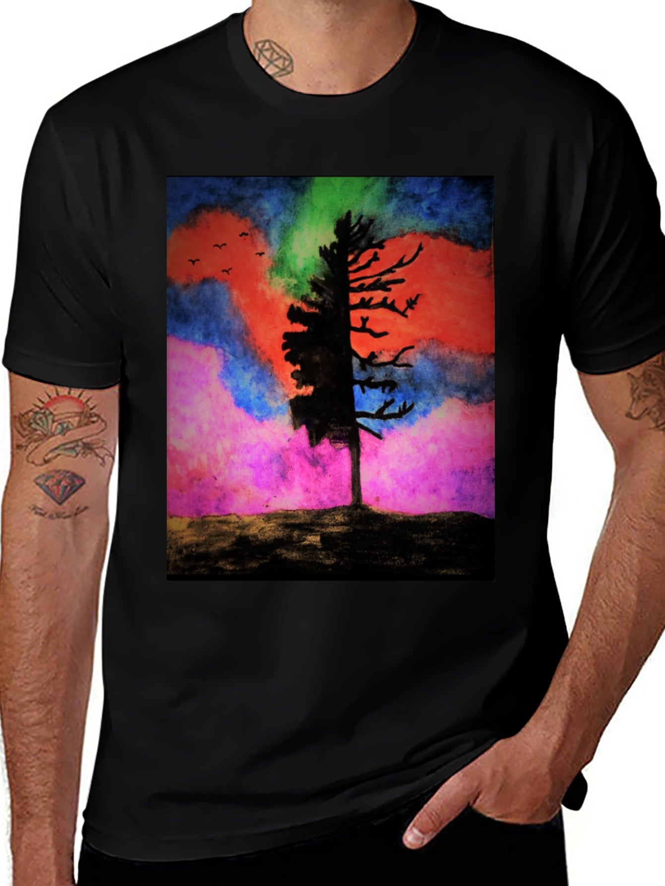 Abstract Tree Graphic T-Shirt - Nature Inspired Tee