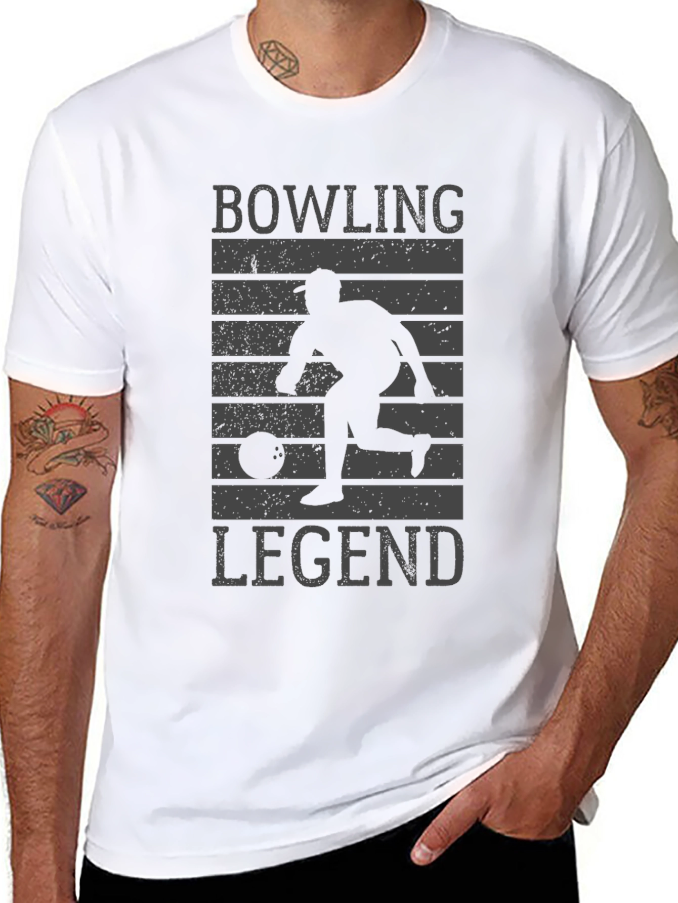 Bowling Legend Graphic Tee - Black