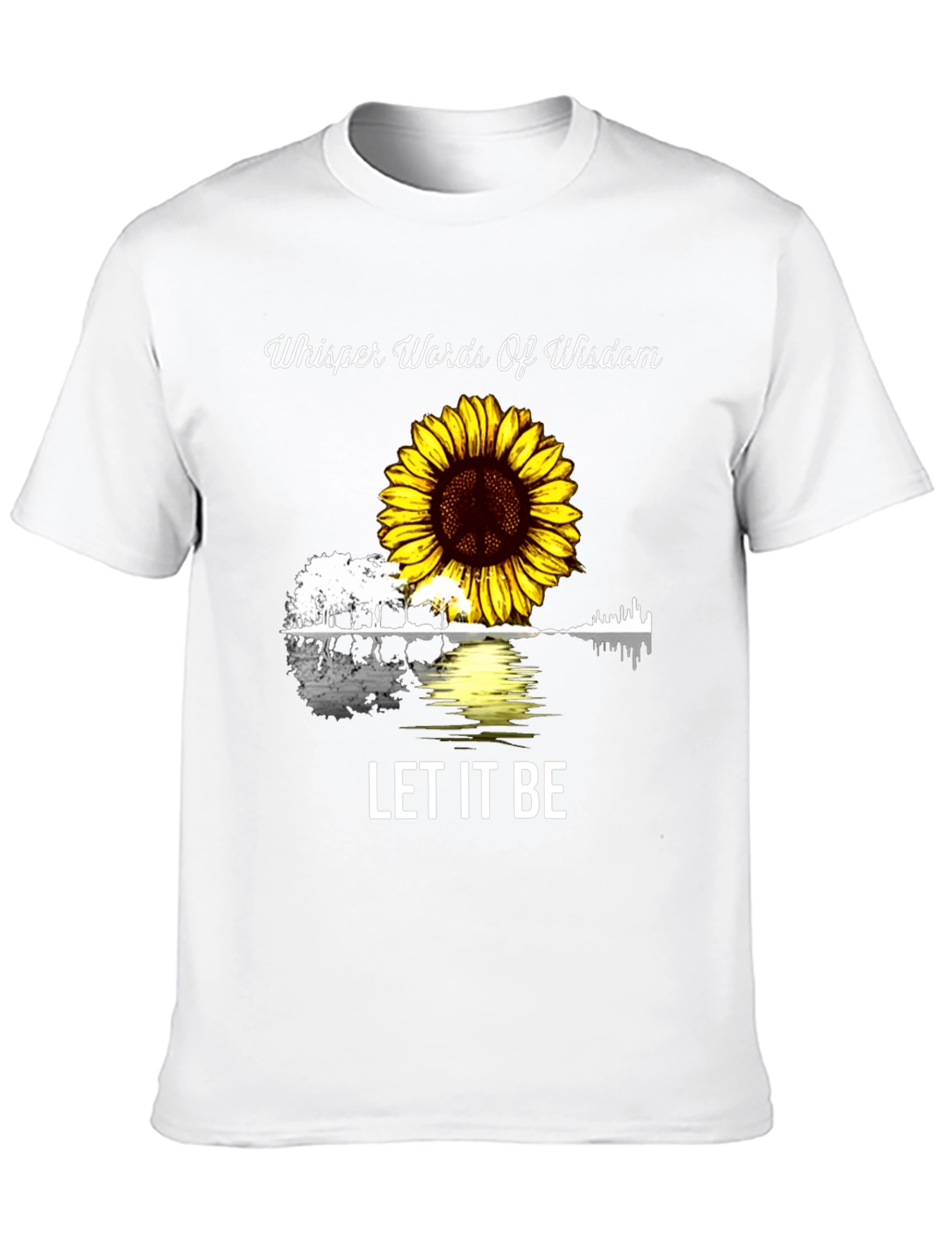 Whisper Words of Wisdom Sunflower Guitar T-Shirt