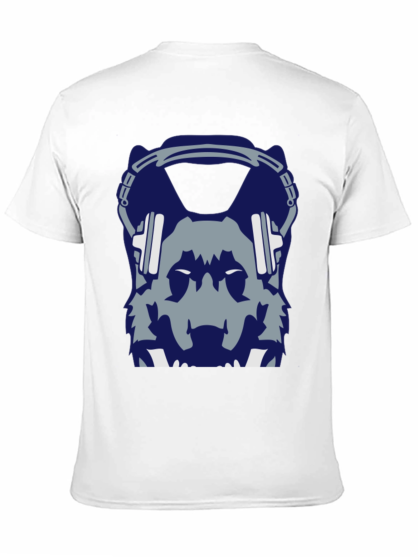 Wolf Headphone Graphic Black T-Shirt
