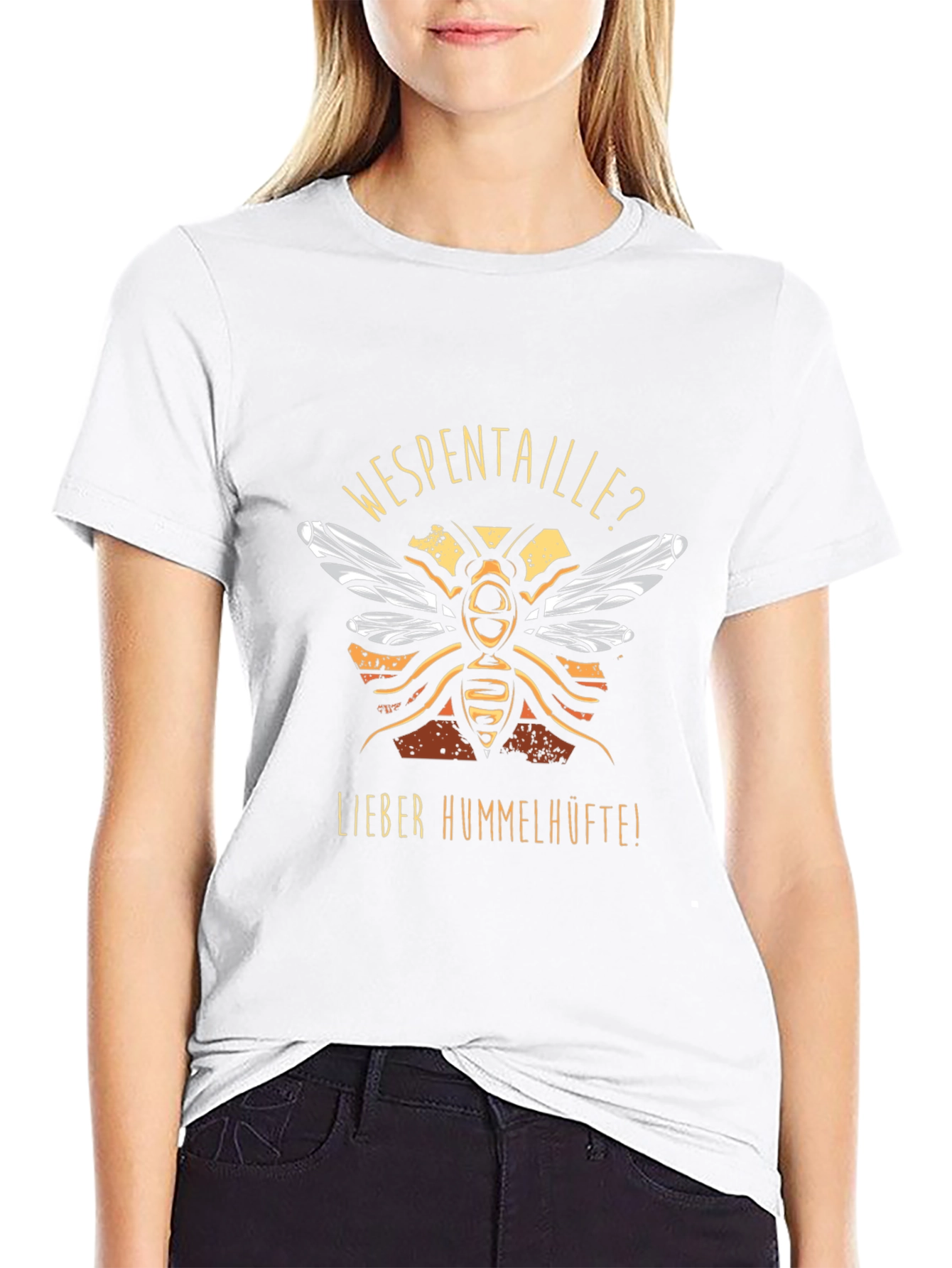 Funny Wasp Waist or Bumblebee Hips Graphic T-Shirt