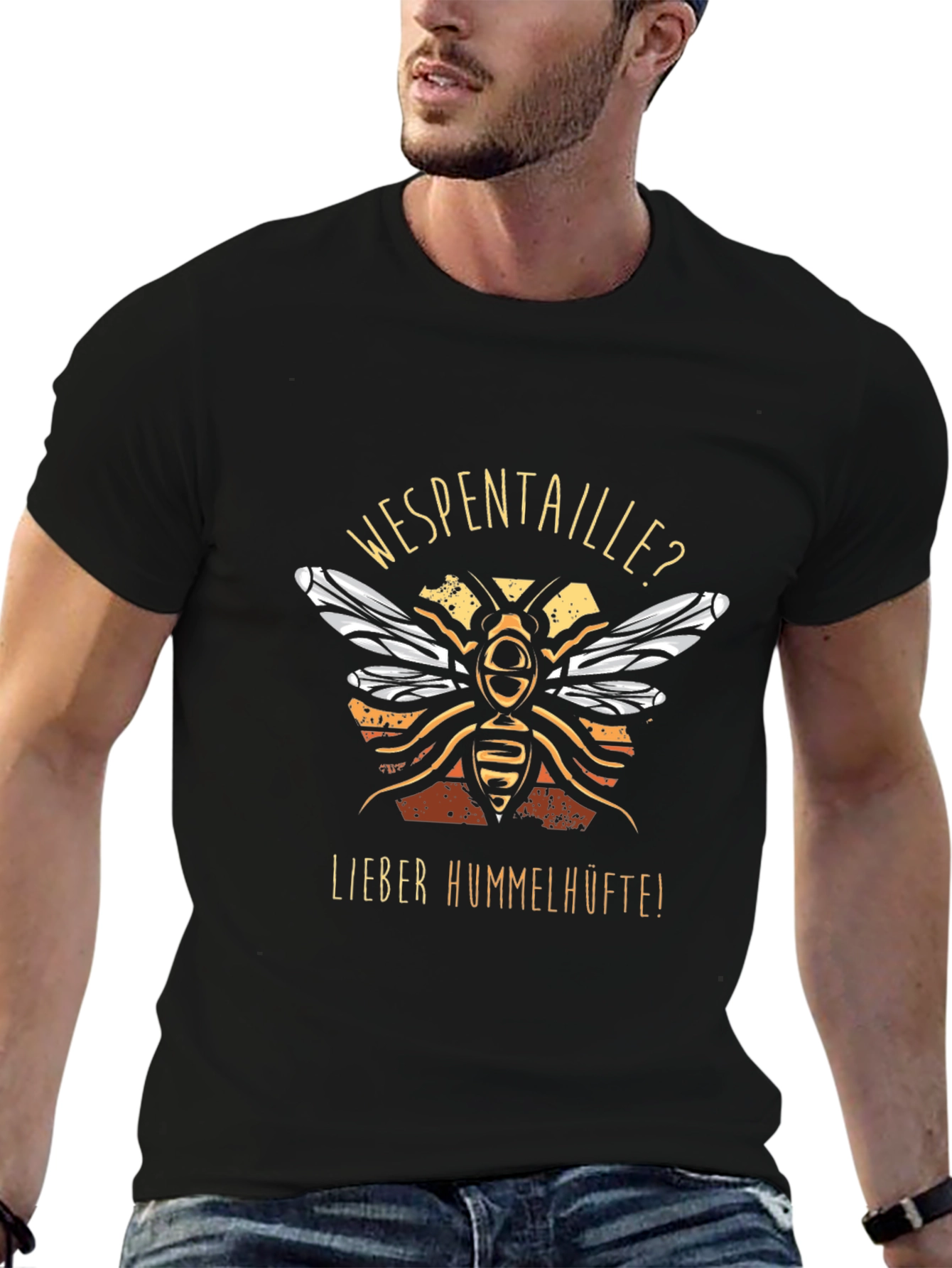 Funny Wasp Waist or Bumblebee Hips Graphic T-Shirt