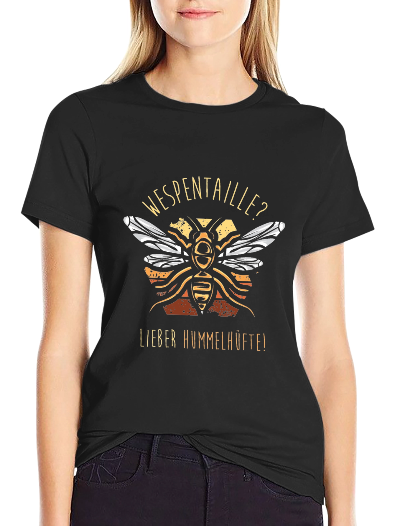 Funny Wasp Waist or Bumblebee Hips Graphic T-Shirt
