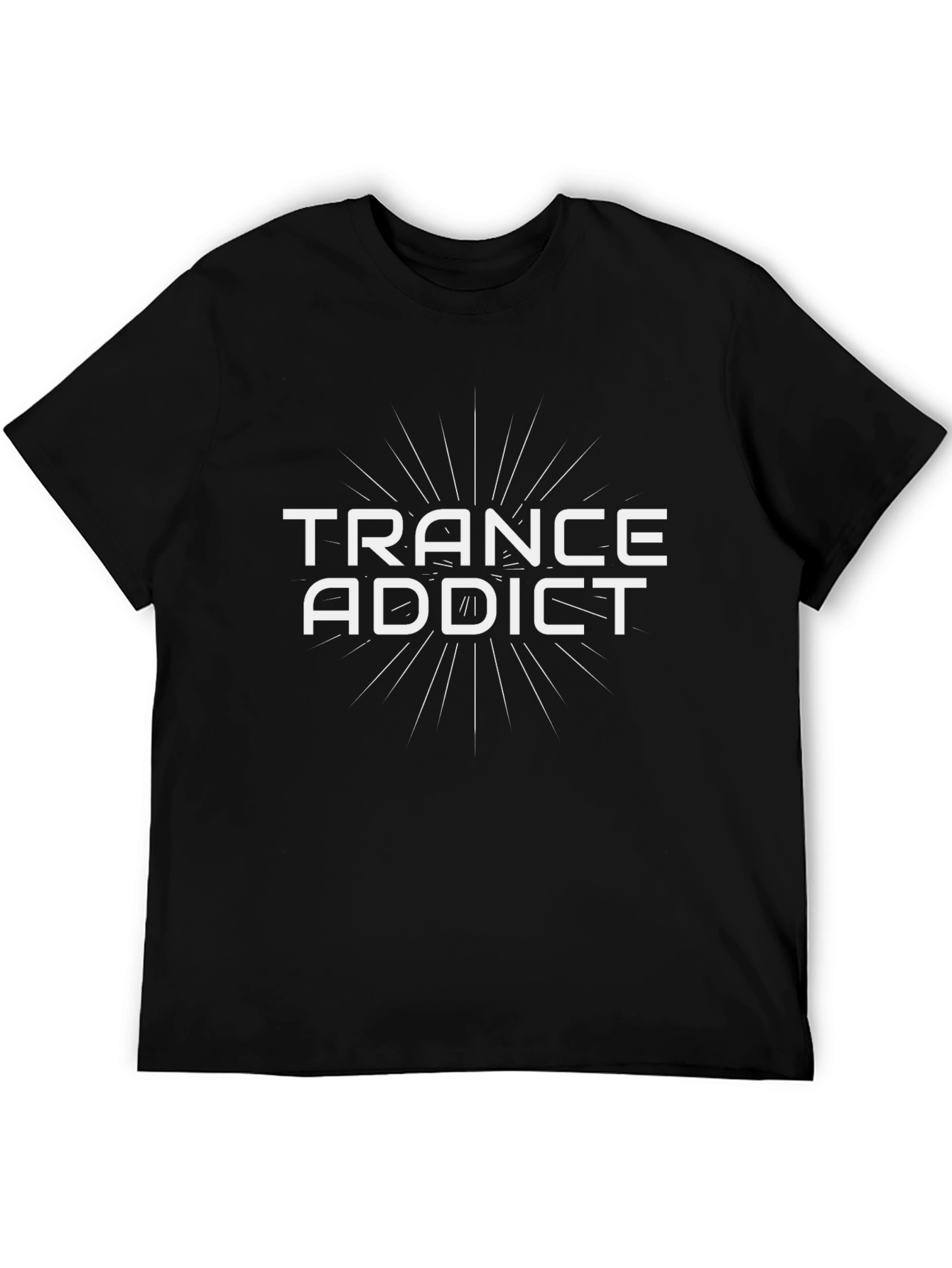 Trance Addict Graphic Tee - Black Cotton T-Shirt