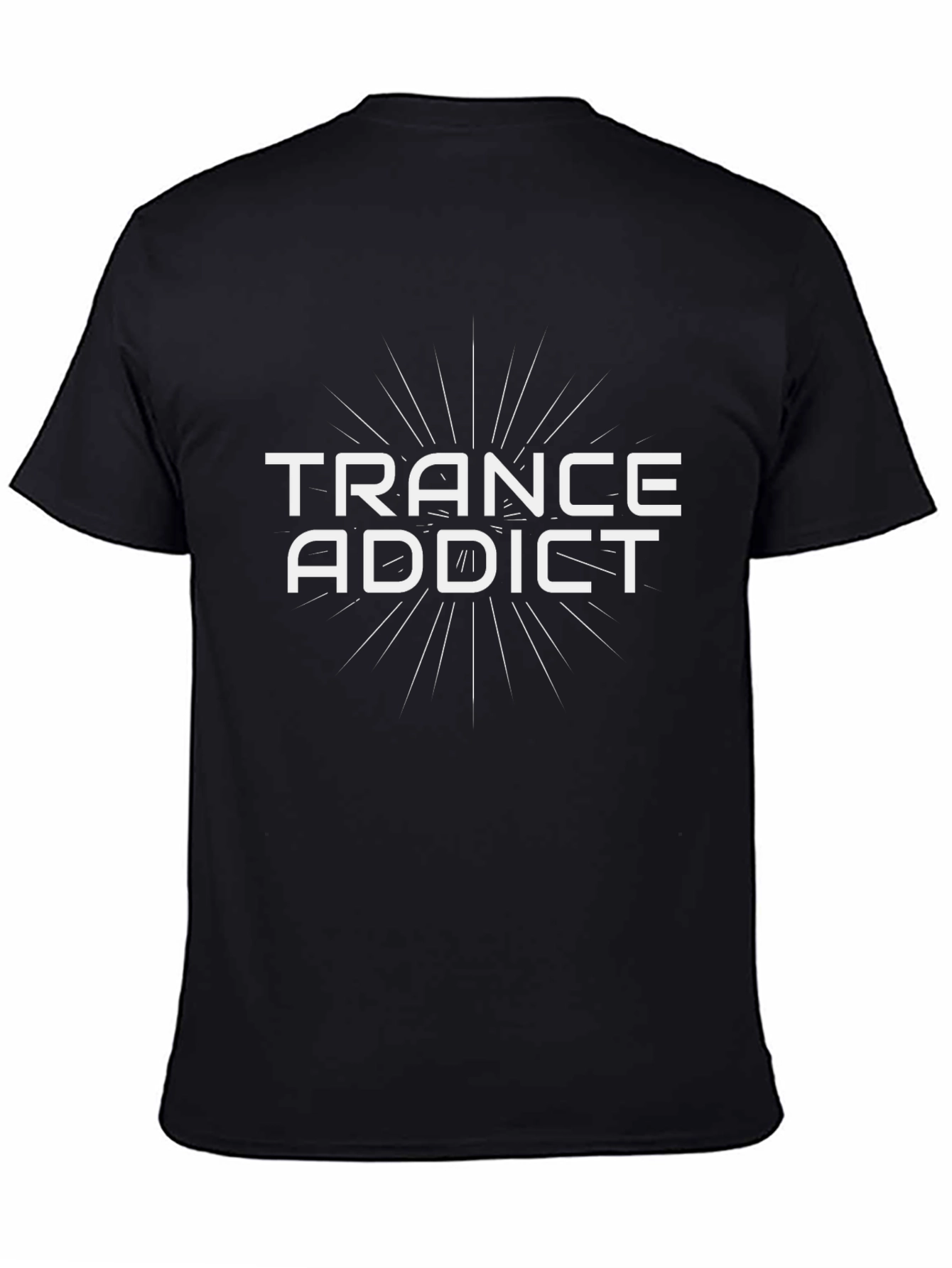 Trance Addict Graphic Tee - Black Cotton T-Shirt
