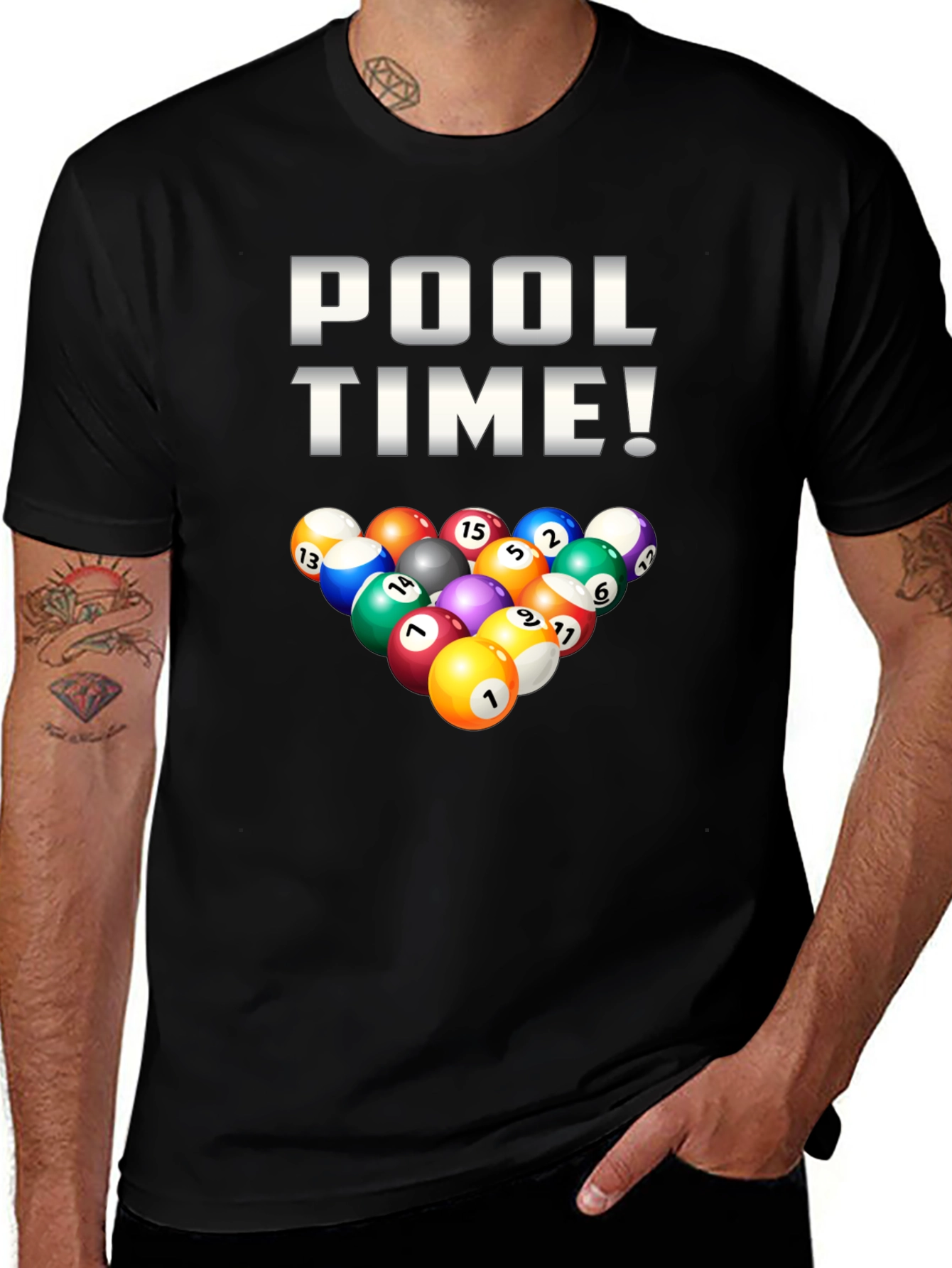 Pool Time Billiards Graphic T-Shirt