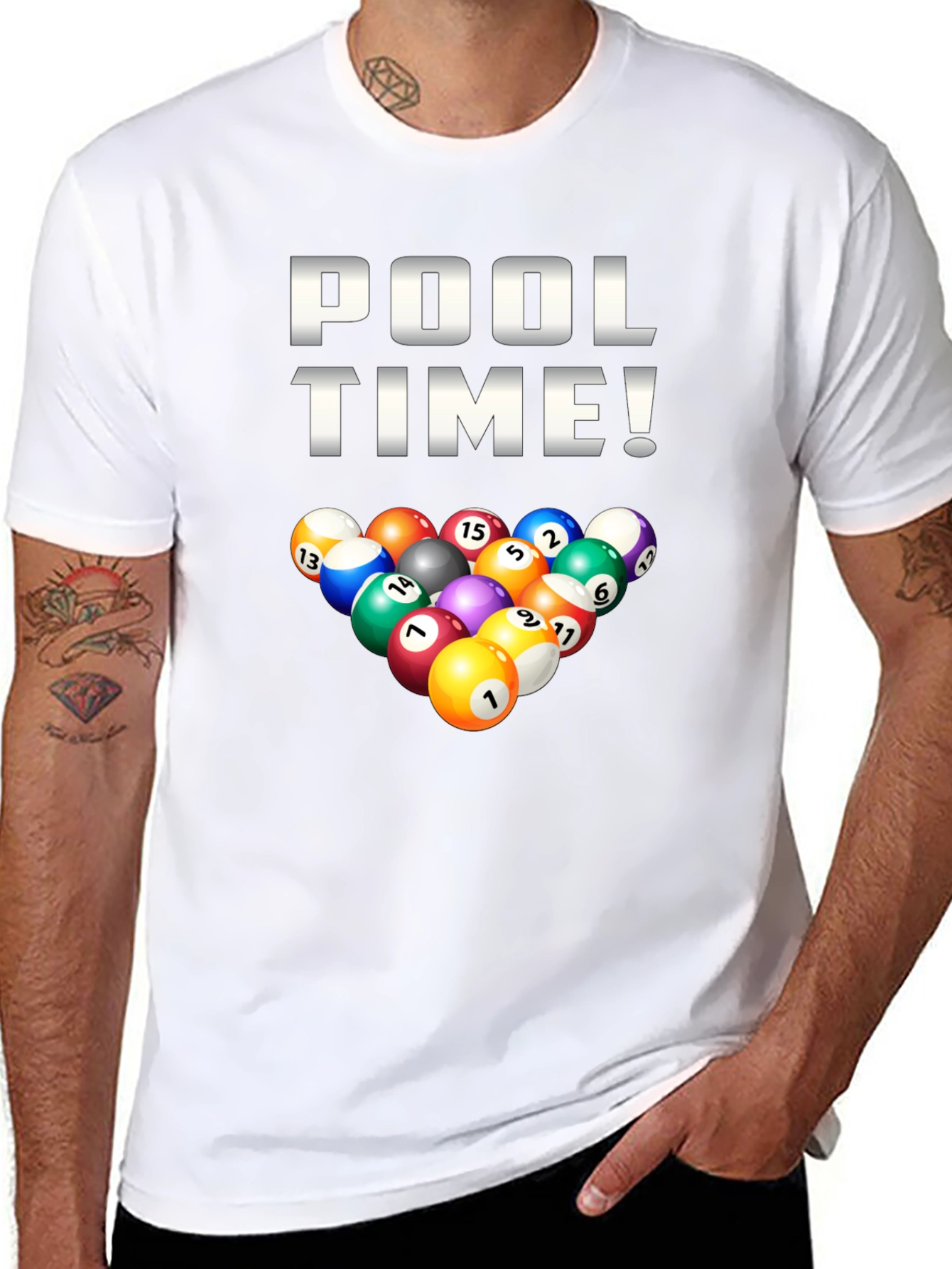 Pool Time Billiards Graphic T-Shirt