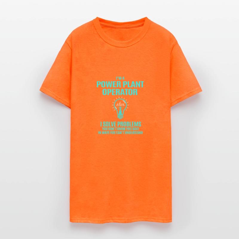 Power Plant Operator T Shirt - I Solve Problems Gi