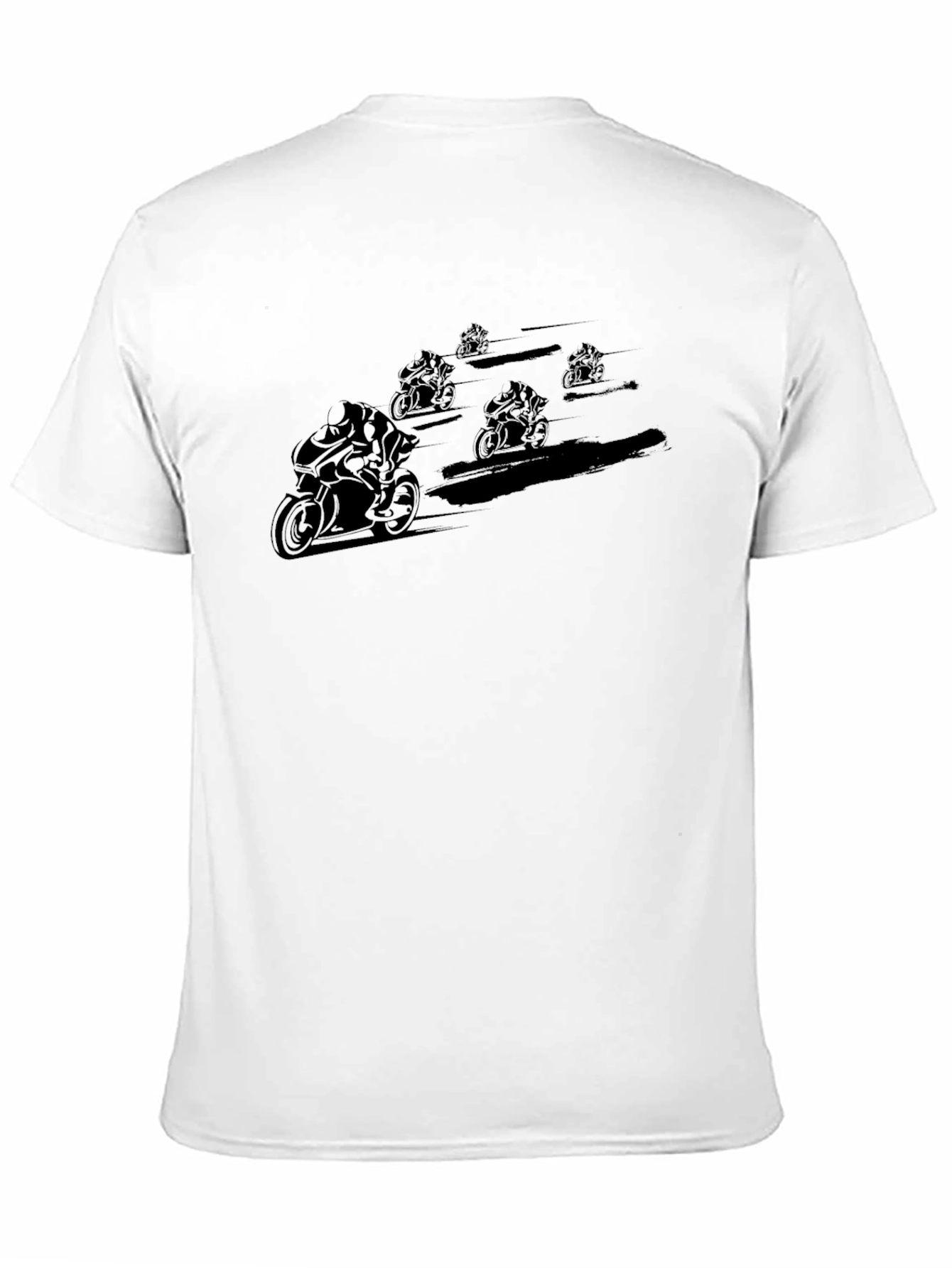 Black Motorcycle Racer Graphic T-Shirt