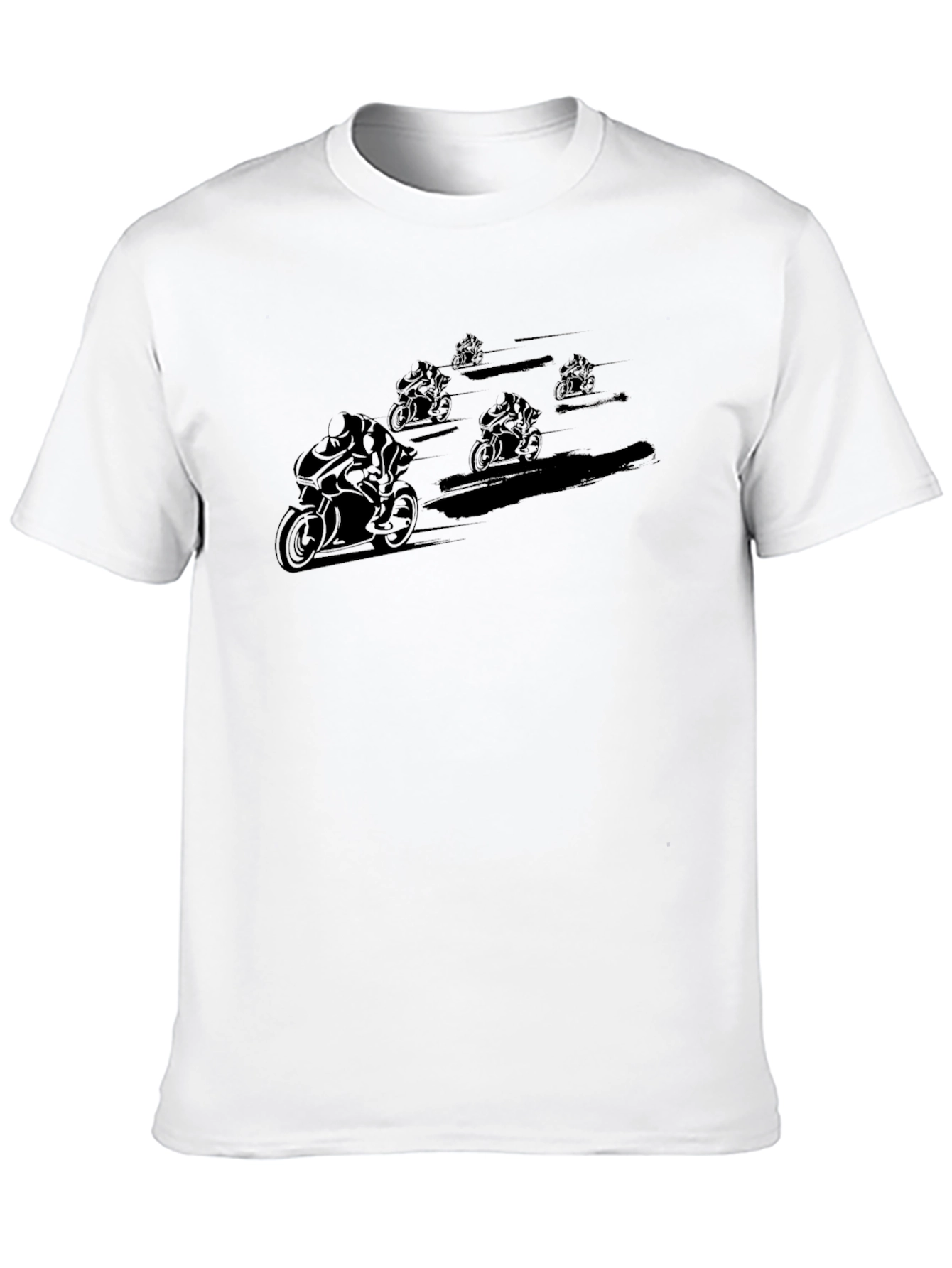 Black Motorcycle Racer Graphic T-Shirt