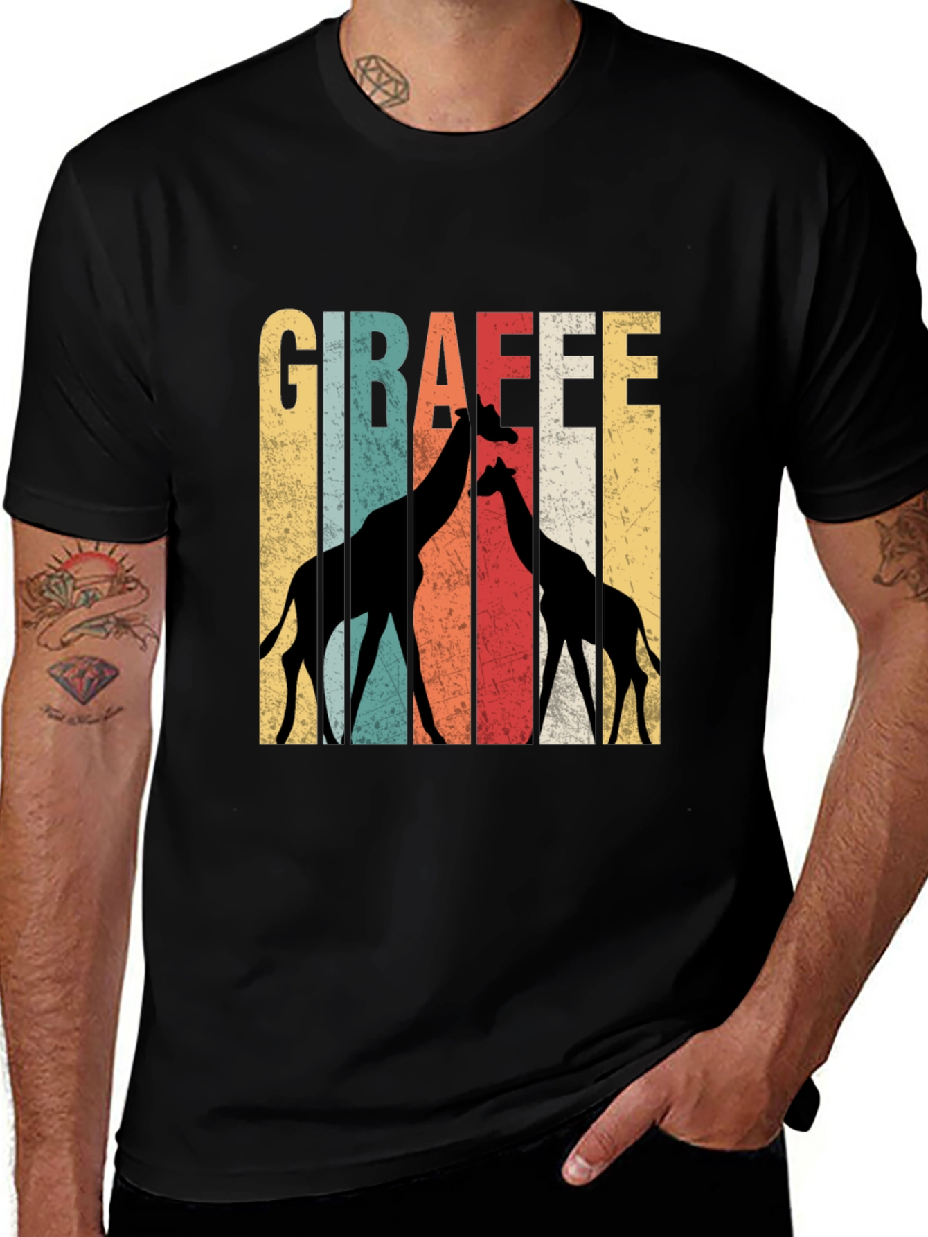 Retro Giraffe Silhouette Graphic Tee - Unisex