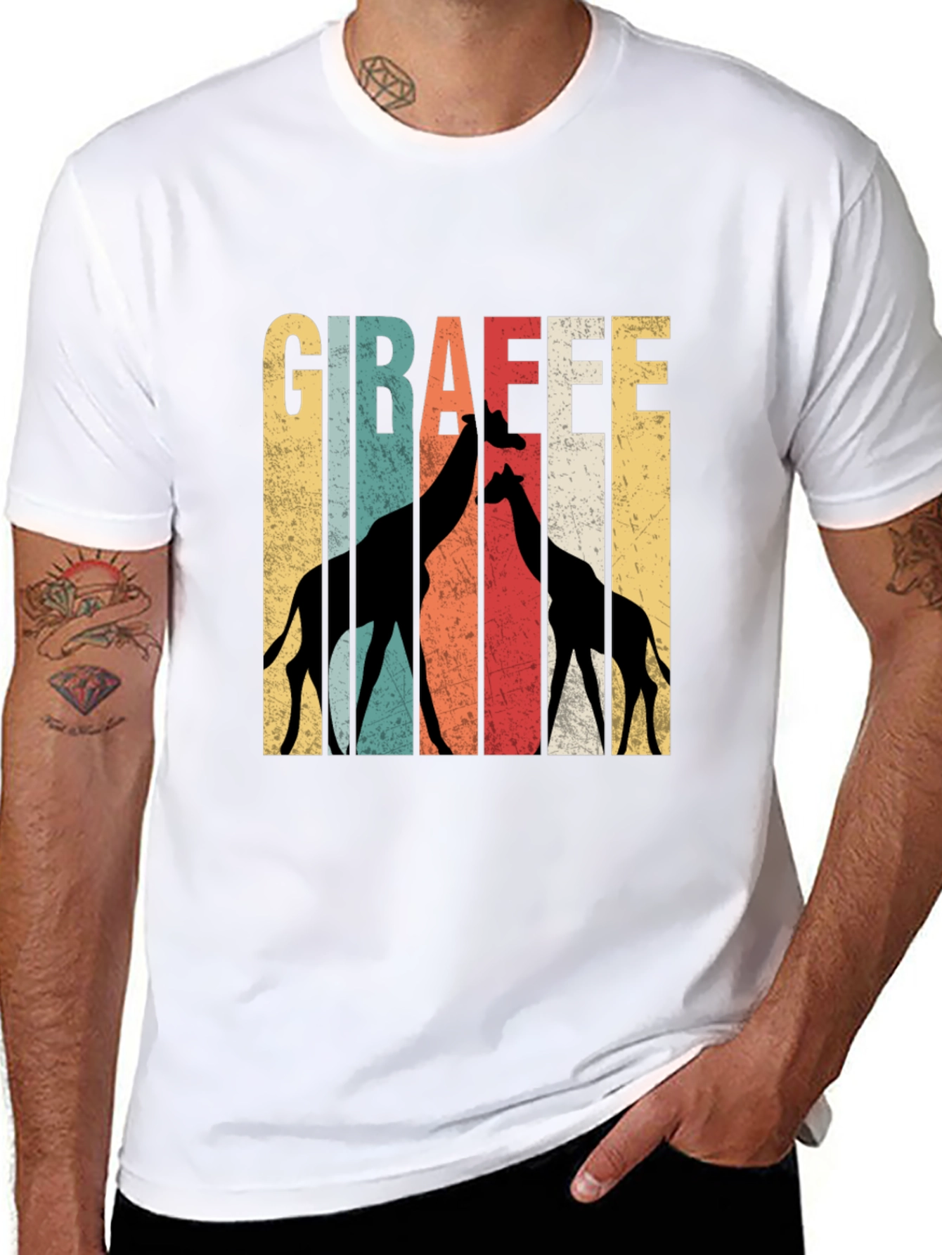 Retro Giraffe Silhouette Graphic Tee - Unisex