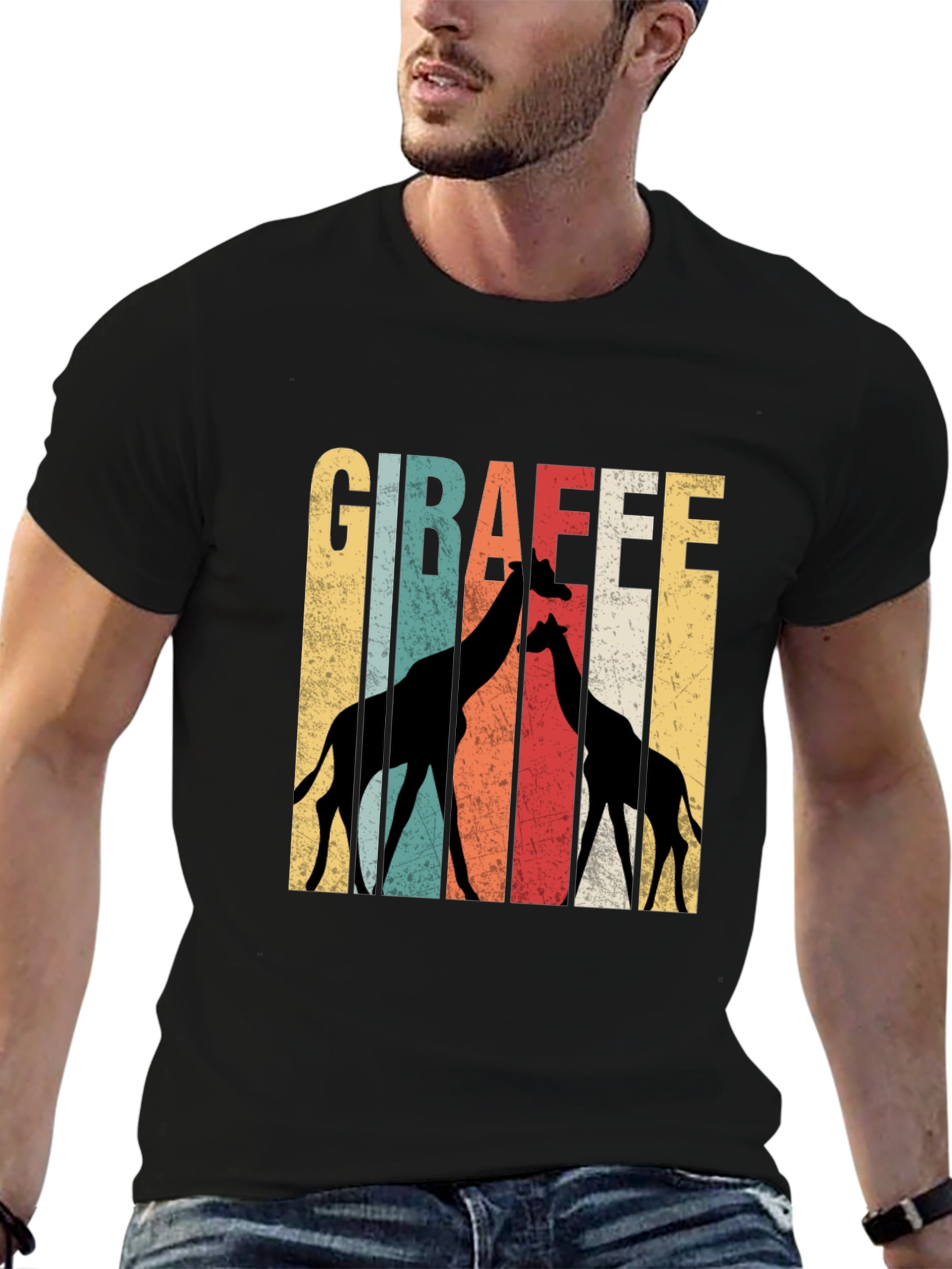 Retro Giraffe Silhouette Graphic Tee - Unisex