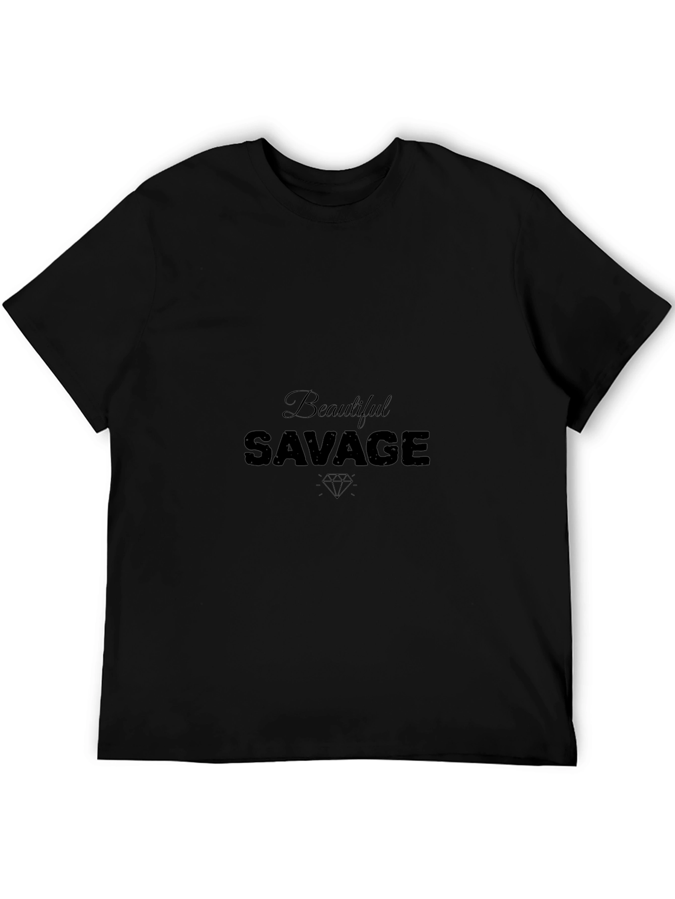 Beautiful Savage Black Graphic T-Shirt