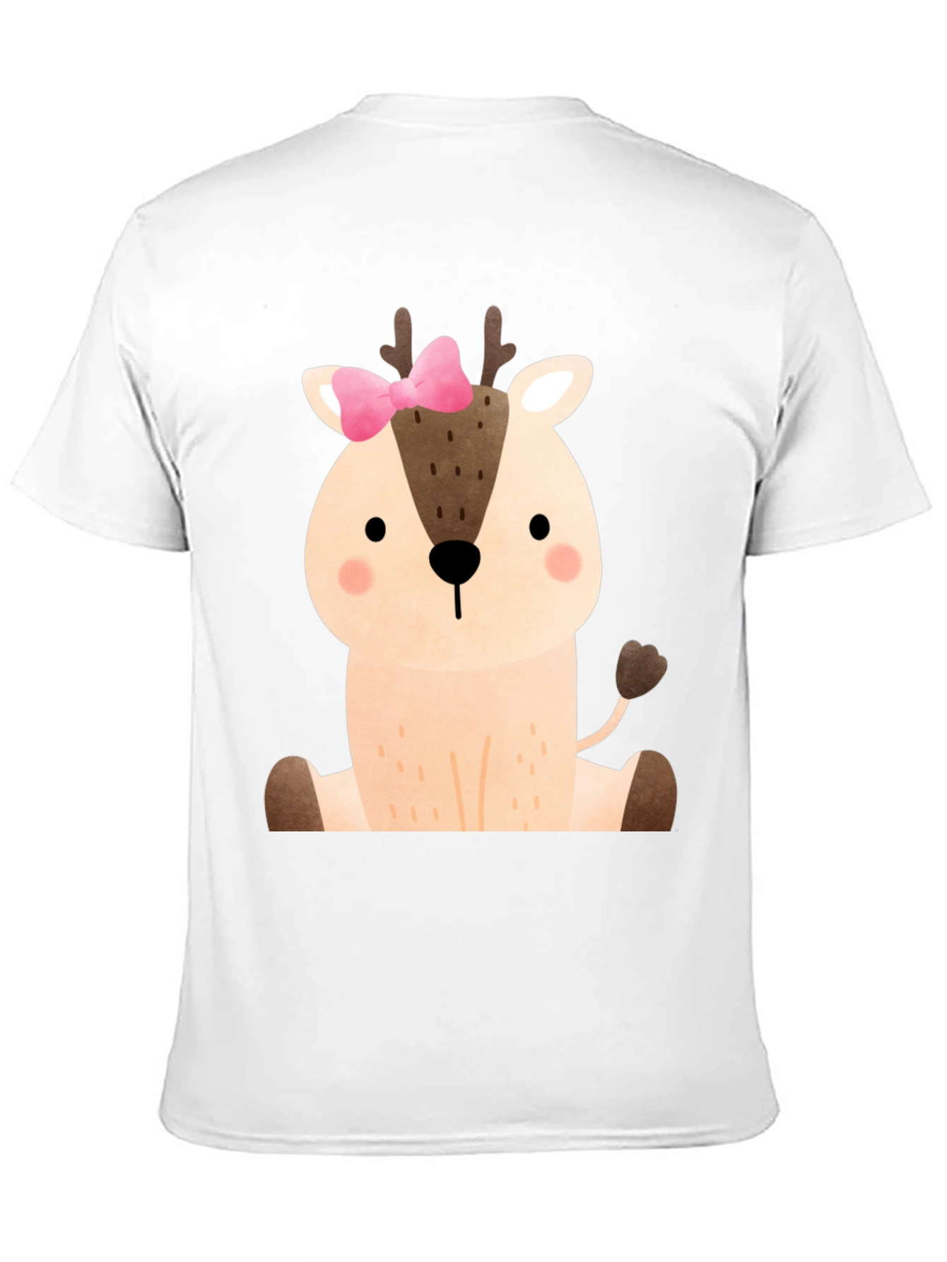 Cute Deer with Bow Graphic T-Shirt