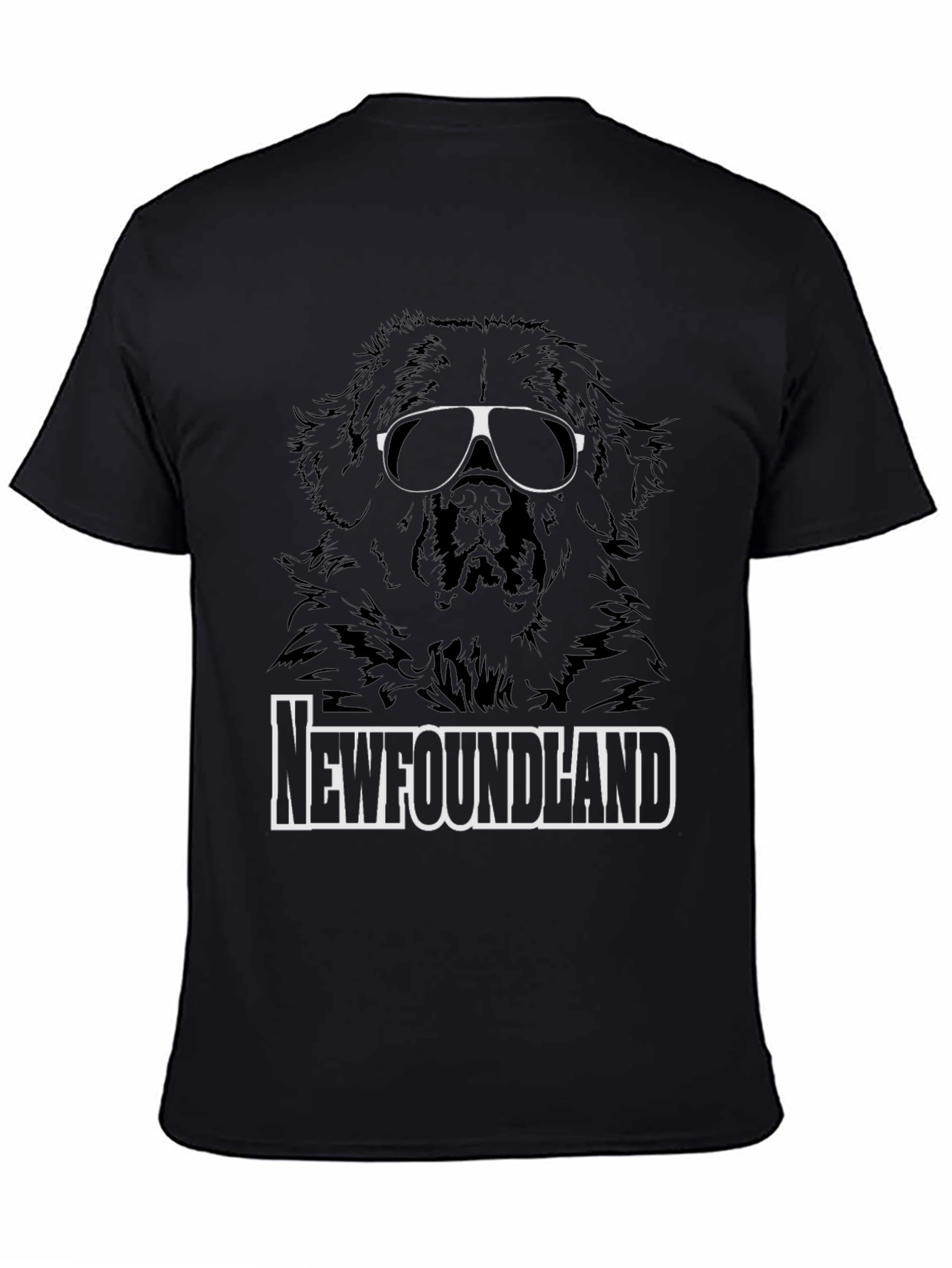 Newfoundland Dog Sunglasses Graphic T-Shirt