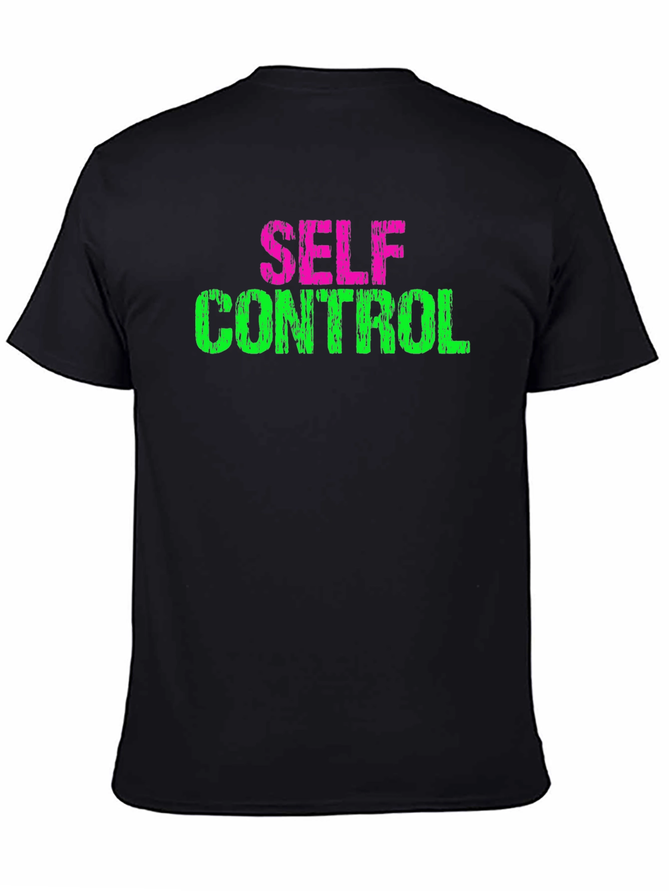 Self Control Graphic Tee - Black Cotton T-Shirt