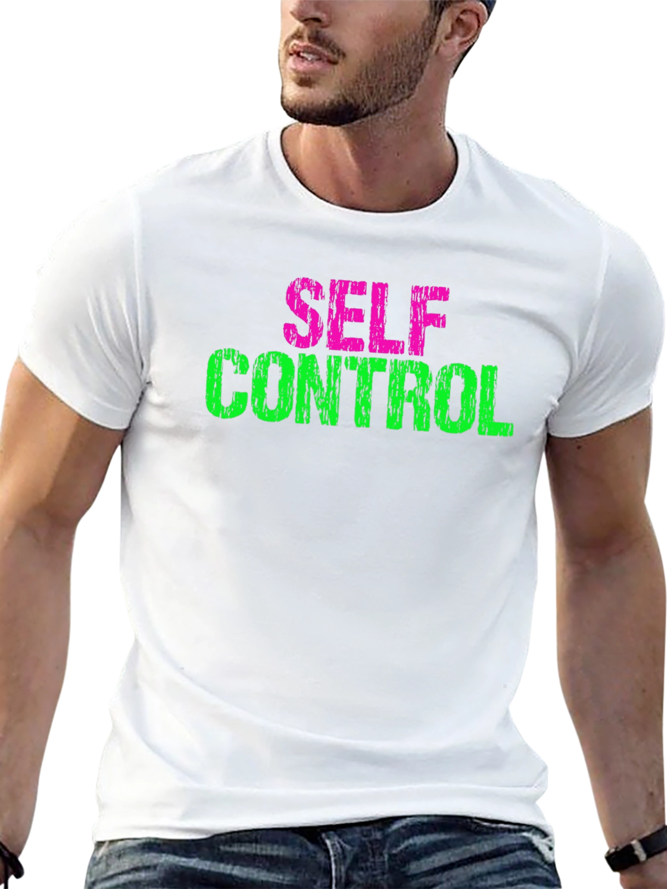 Self Control Graphic Tee - Black Cotton T-Shirt