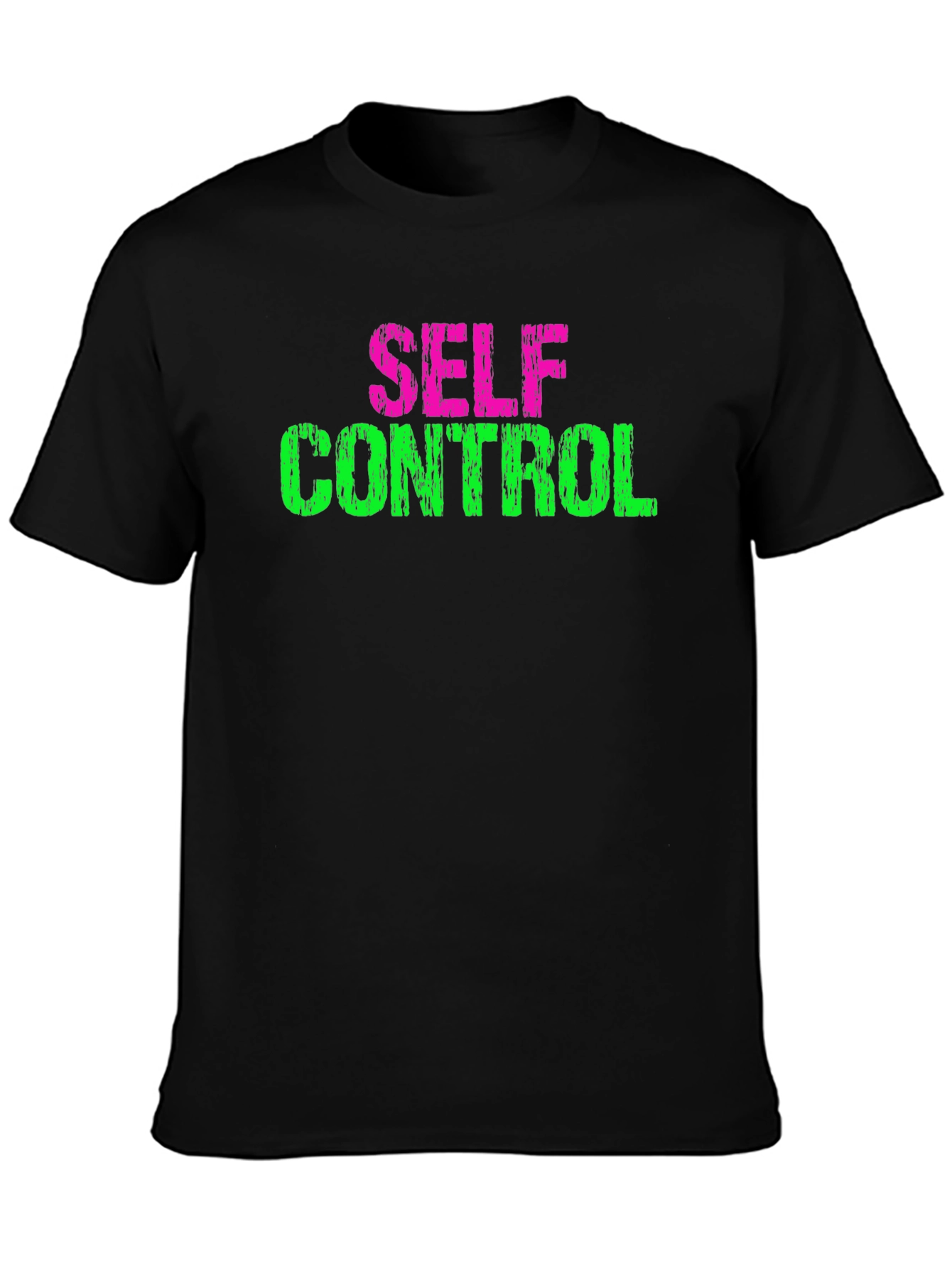 Self Control Graphic Tee - Black Cotton T-Shirt