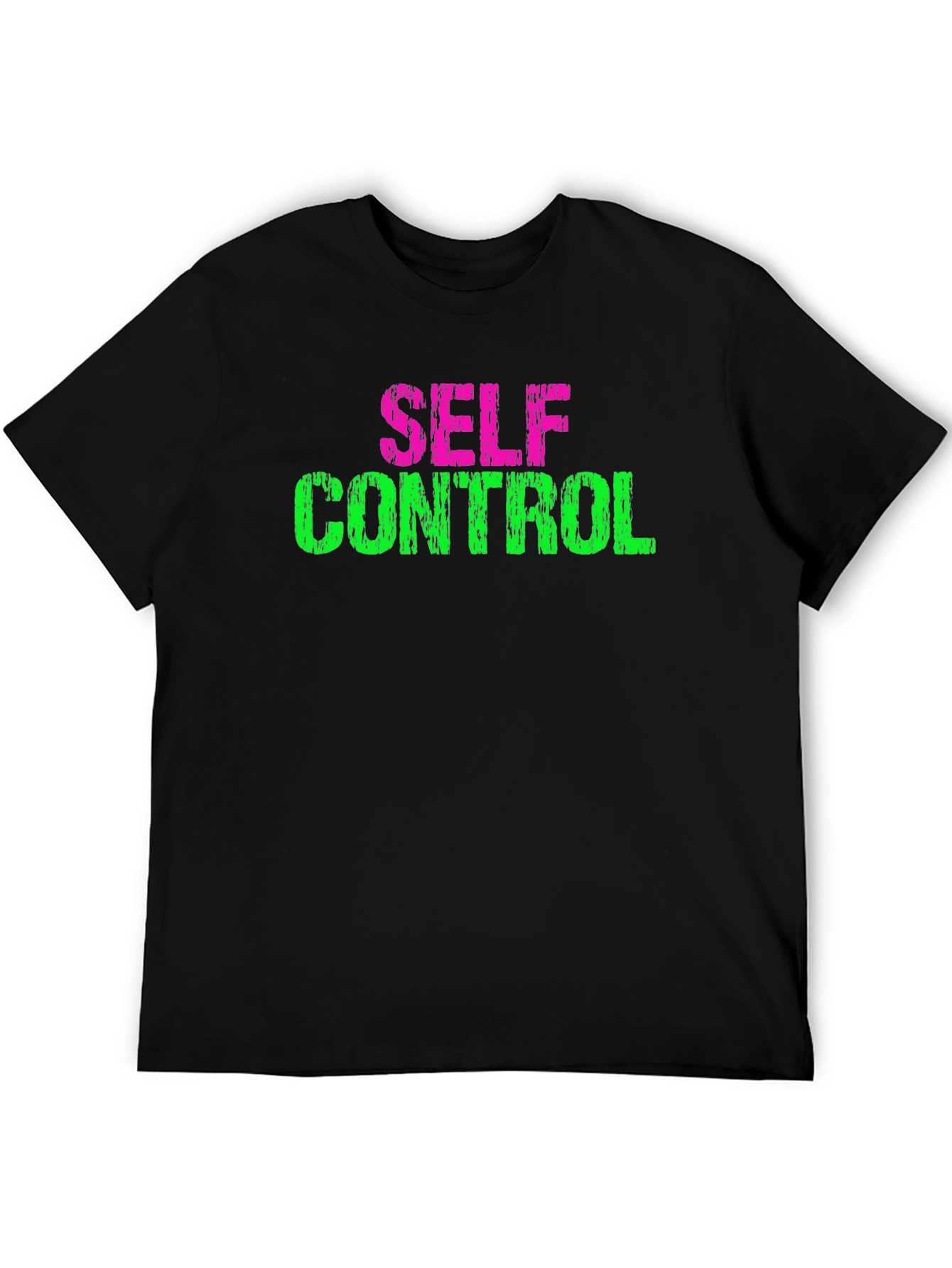 Self Control Graphic Tee - Black Cotton T-Shirt