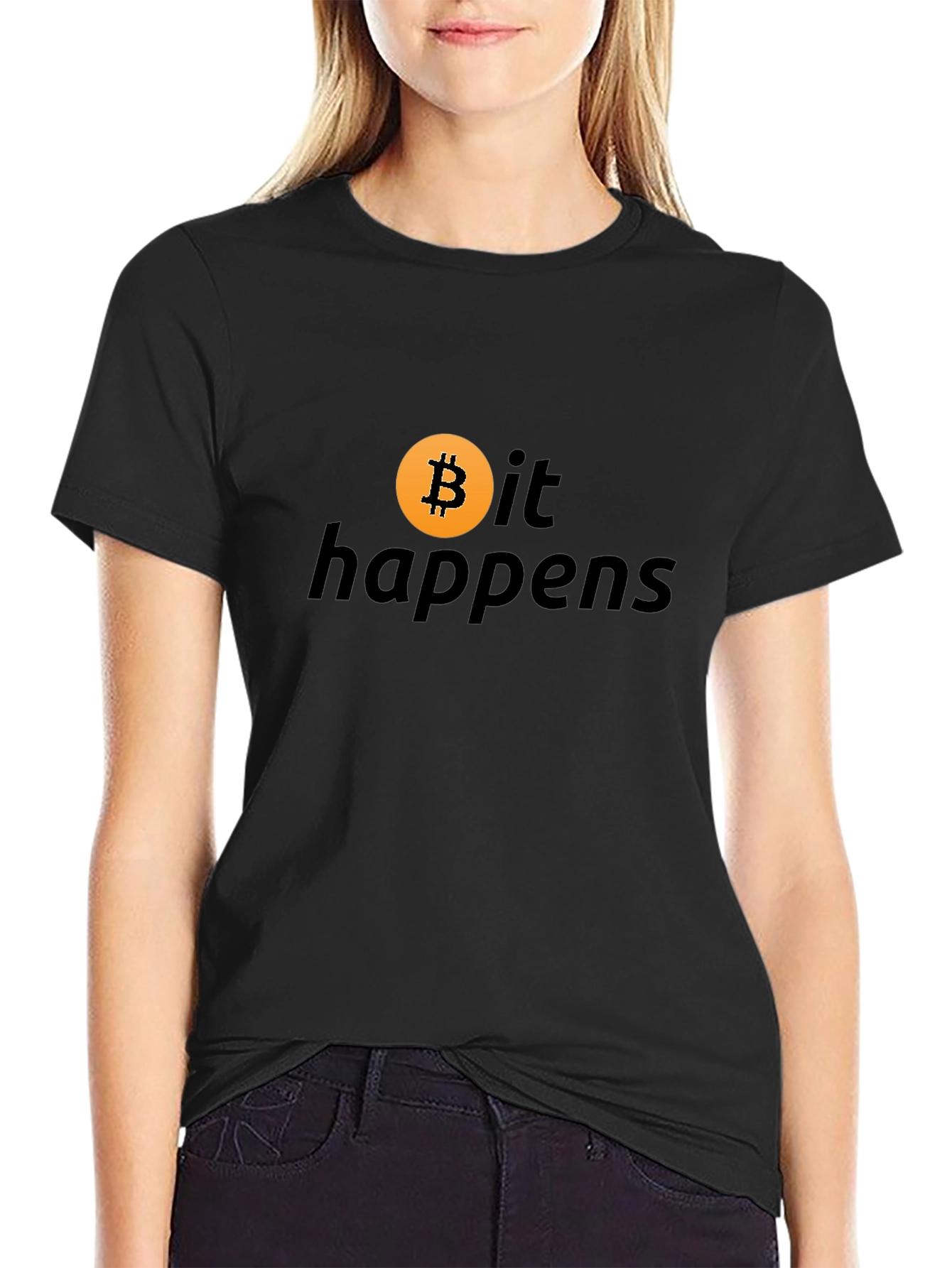 Bitcoin Happens Black T-Shirt Crypto Currency Tee