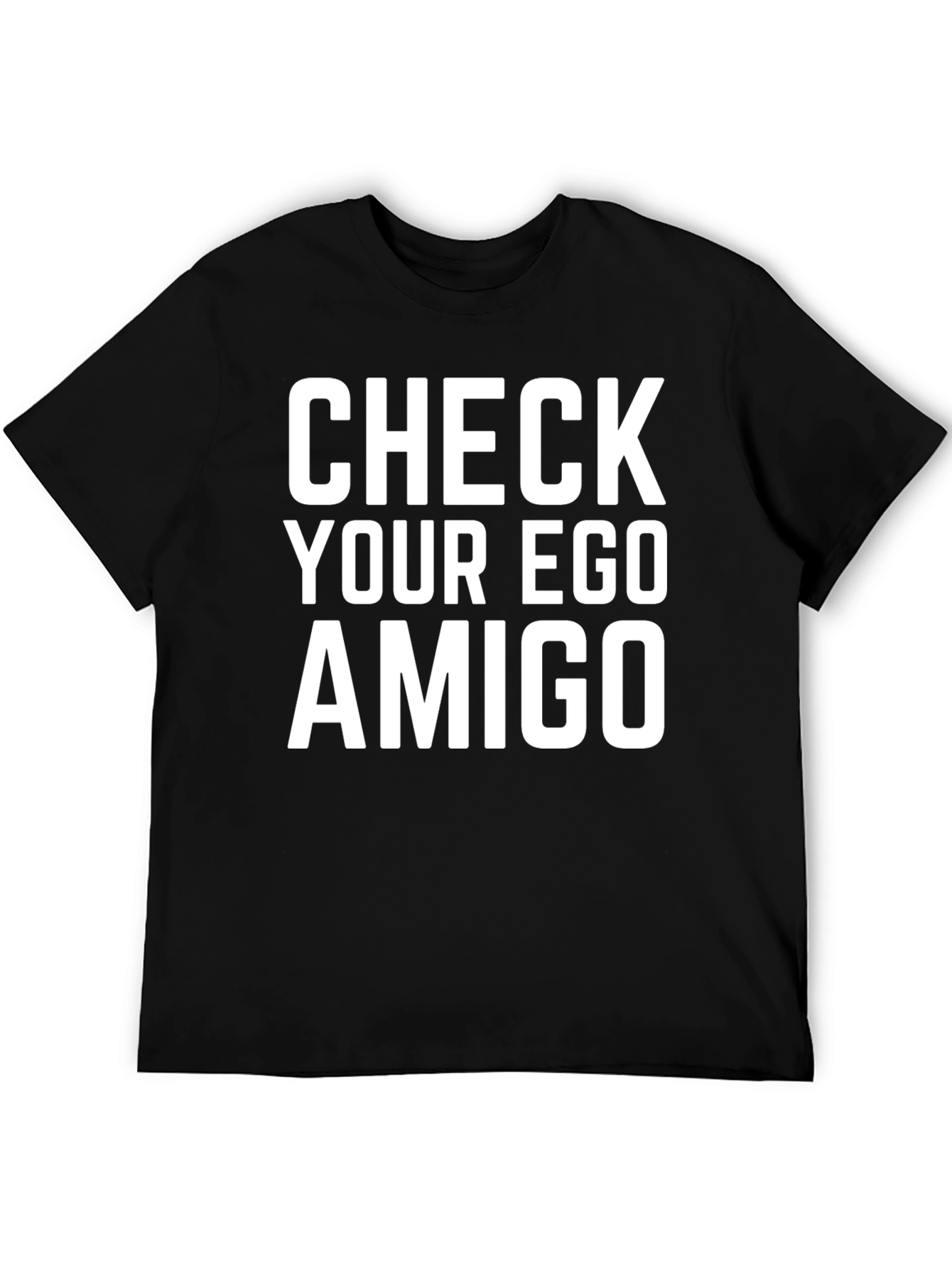 Check Your Ego Amigo Graphic Tee - Black