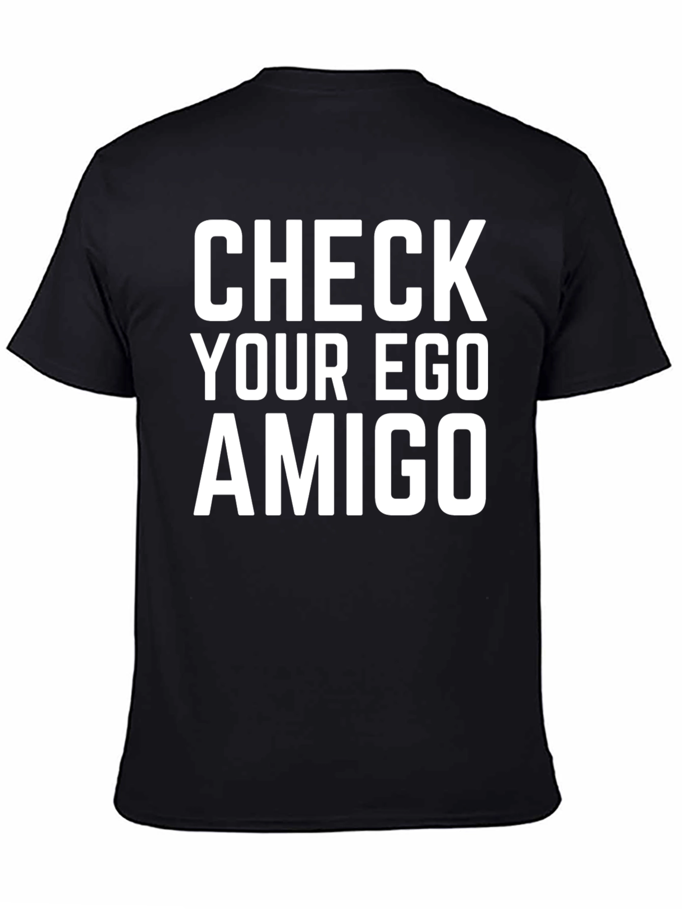 Check Your Ego Amigo Graphic Tee - Black