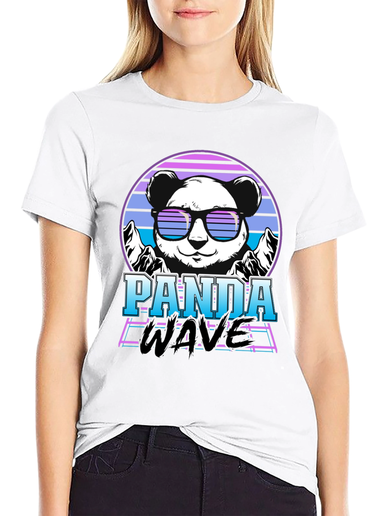 Panda Wave Retro T-Shirt