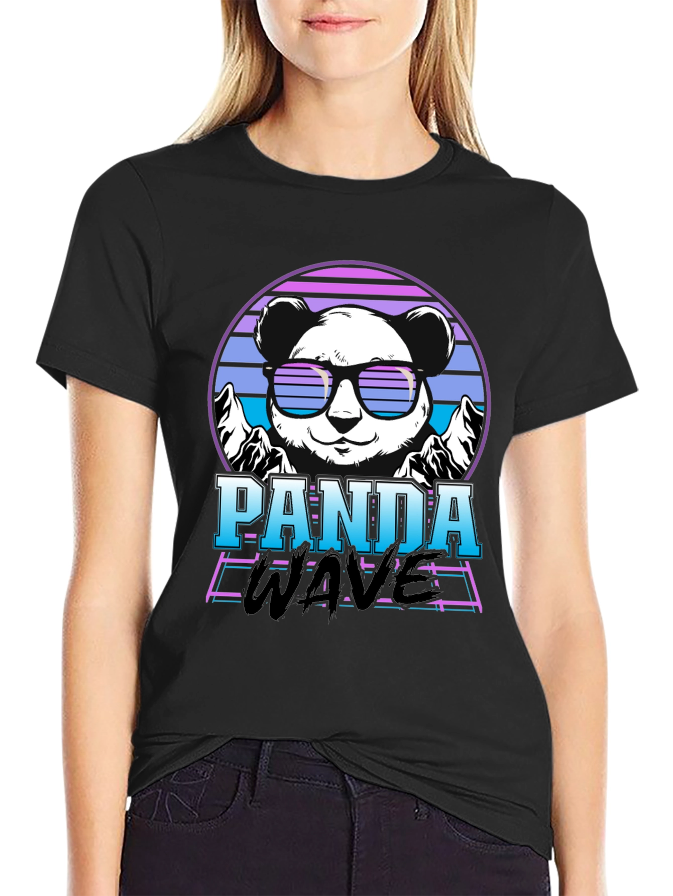 Panda Wave Retro T-Shirt