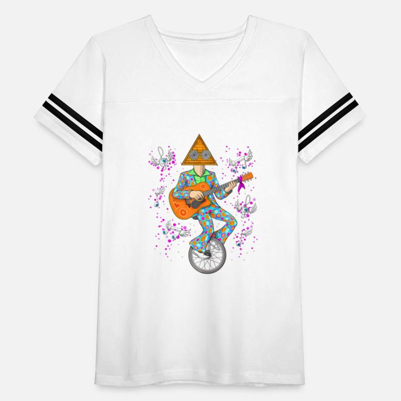 Psychedelic Hippie Pyramid Playing Guitar Music