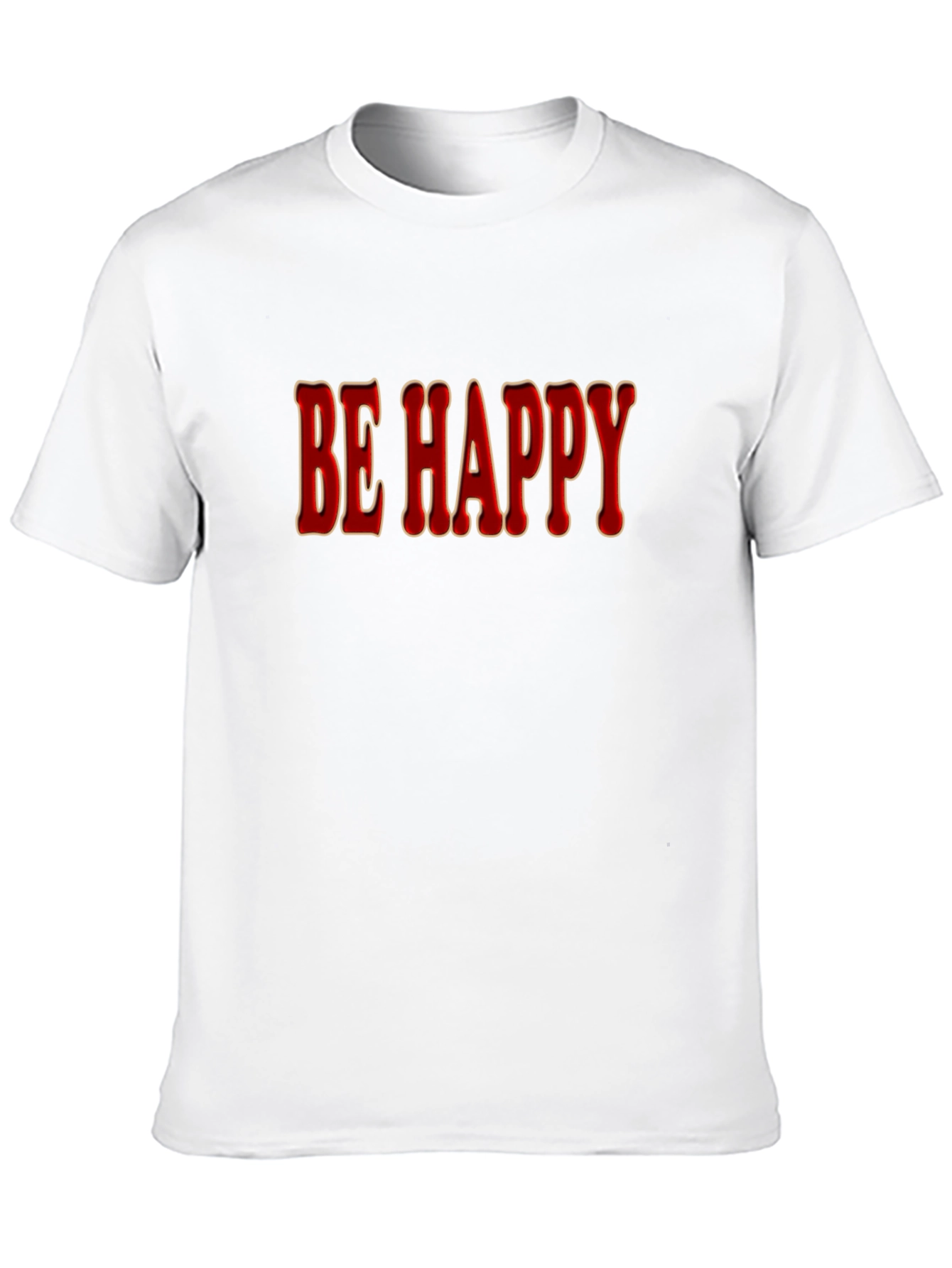 Be Happy Graphic Tee - Soft Cotton Casual Top
