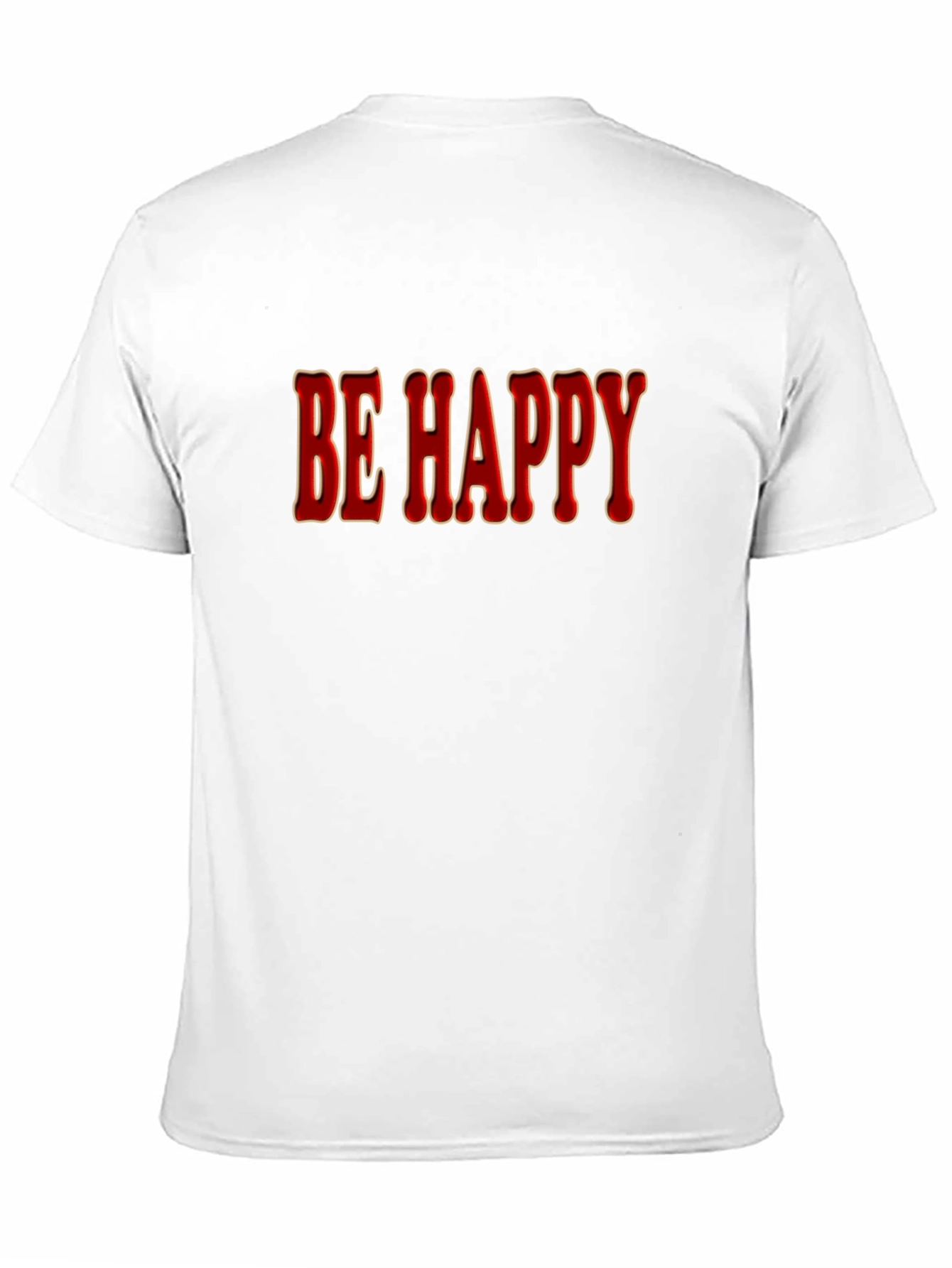Be Happy Graphic Tee - Soft Cotton Casual Top