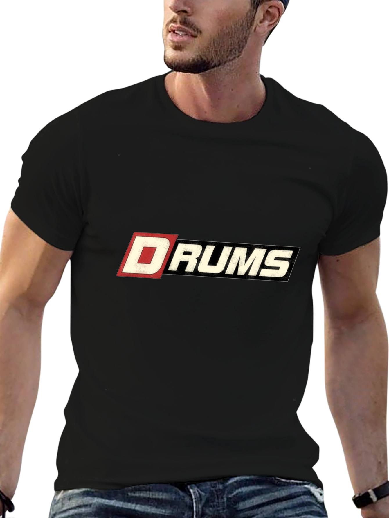 Drums Graphic Black T-Shirt
